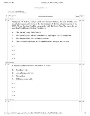 ICAR AIEEA PG 2023 PLANT SCIENCES Question Paper