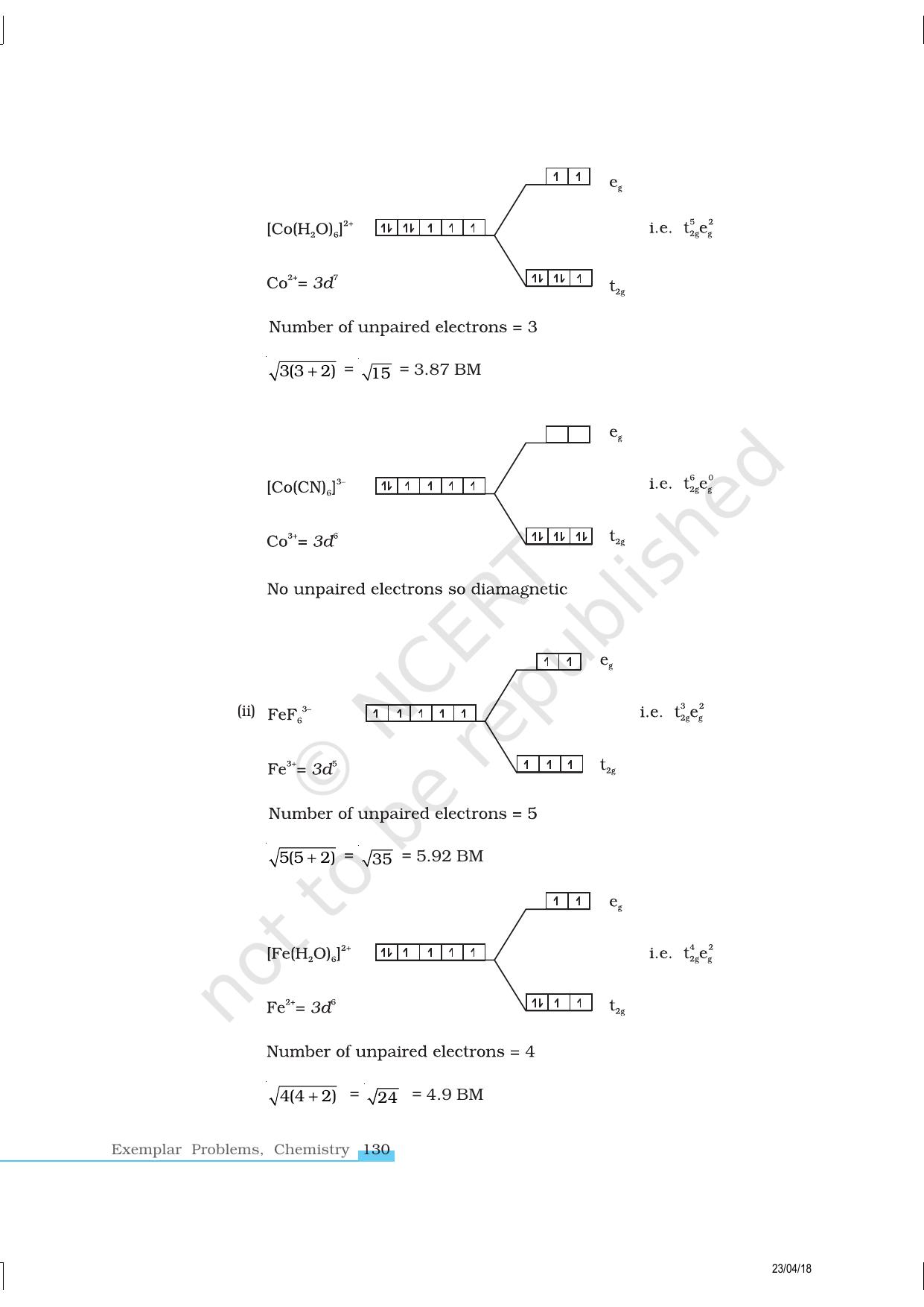 NCERT Exemplar Class 12: Chemistry - Coordination Compounds - Page 11