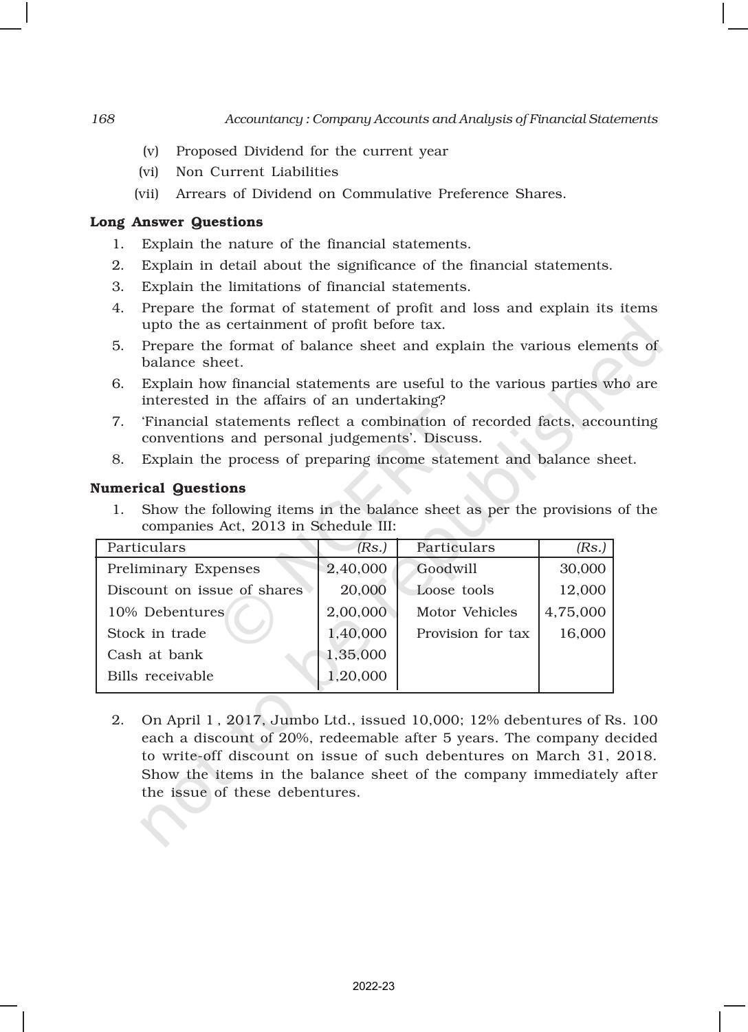 NCERT Book for Class 12 Accountancy Part II Chapter 3 Financial Statements of a Company - Page 25