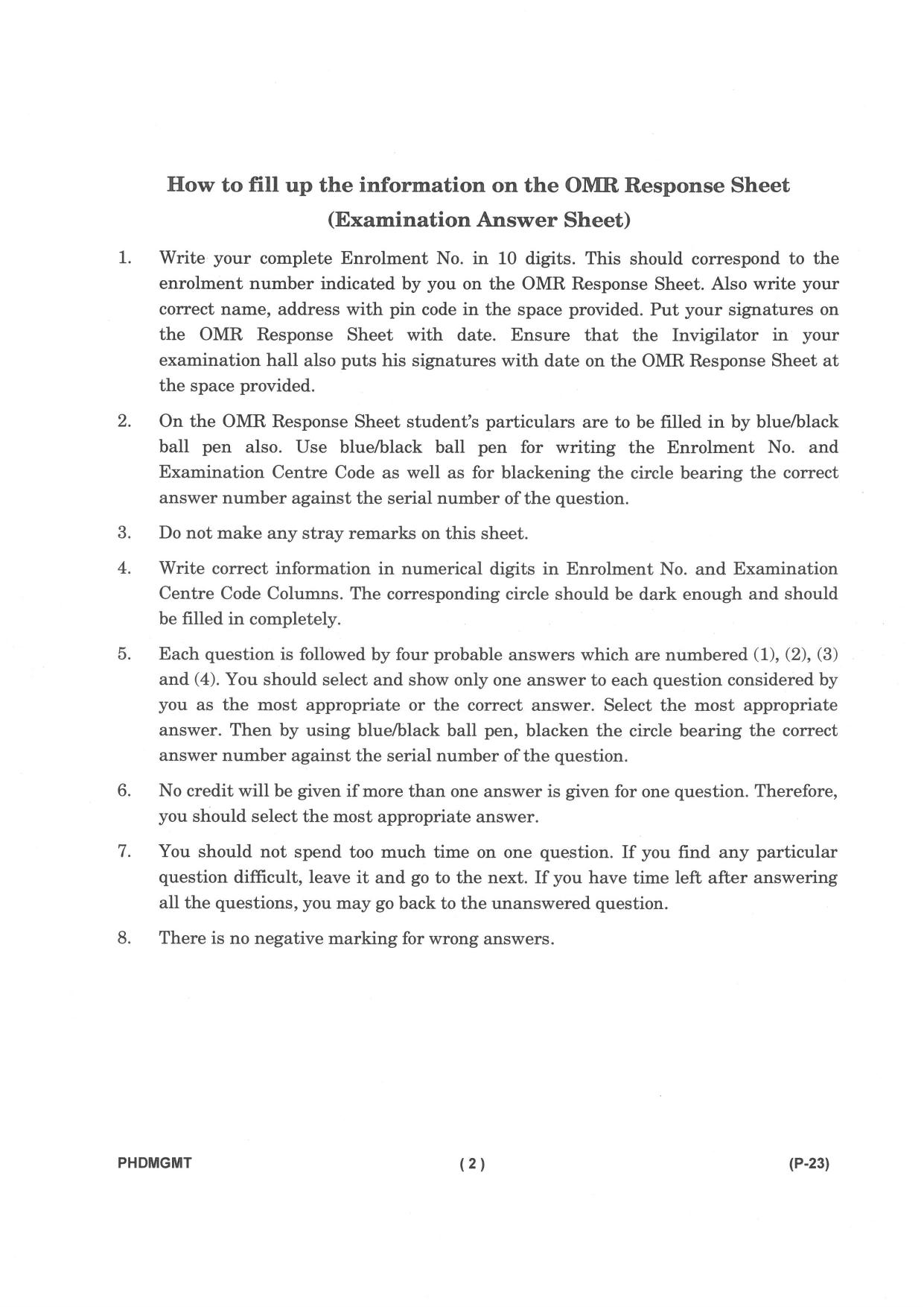 IGNOU PhD Entrance Test Ph. D. (Urdu) Entrance Test, July, 2023 Question Paper - Page 3