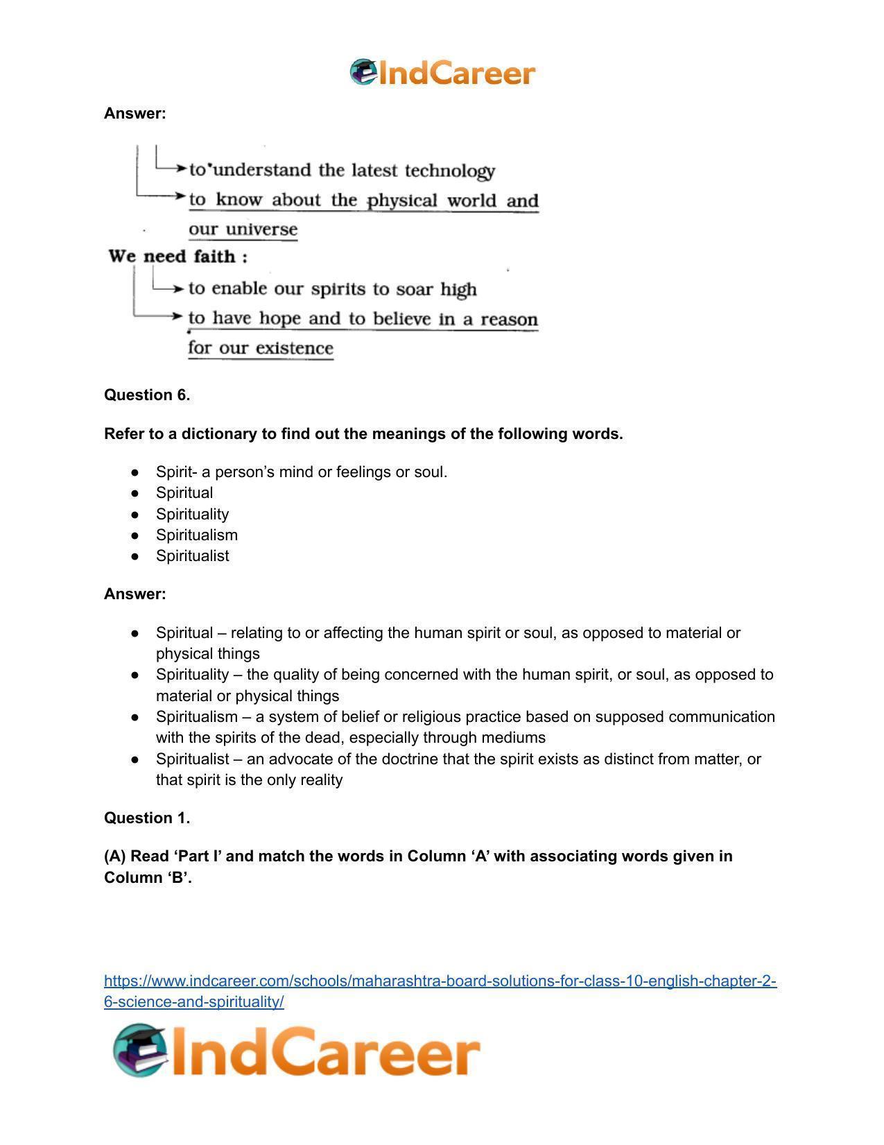 Maharashtra Board Solutions for Class 10- English: Chapter 2.6- Science and Spirituality - Page 5
