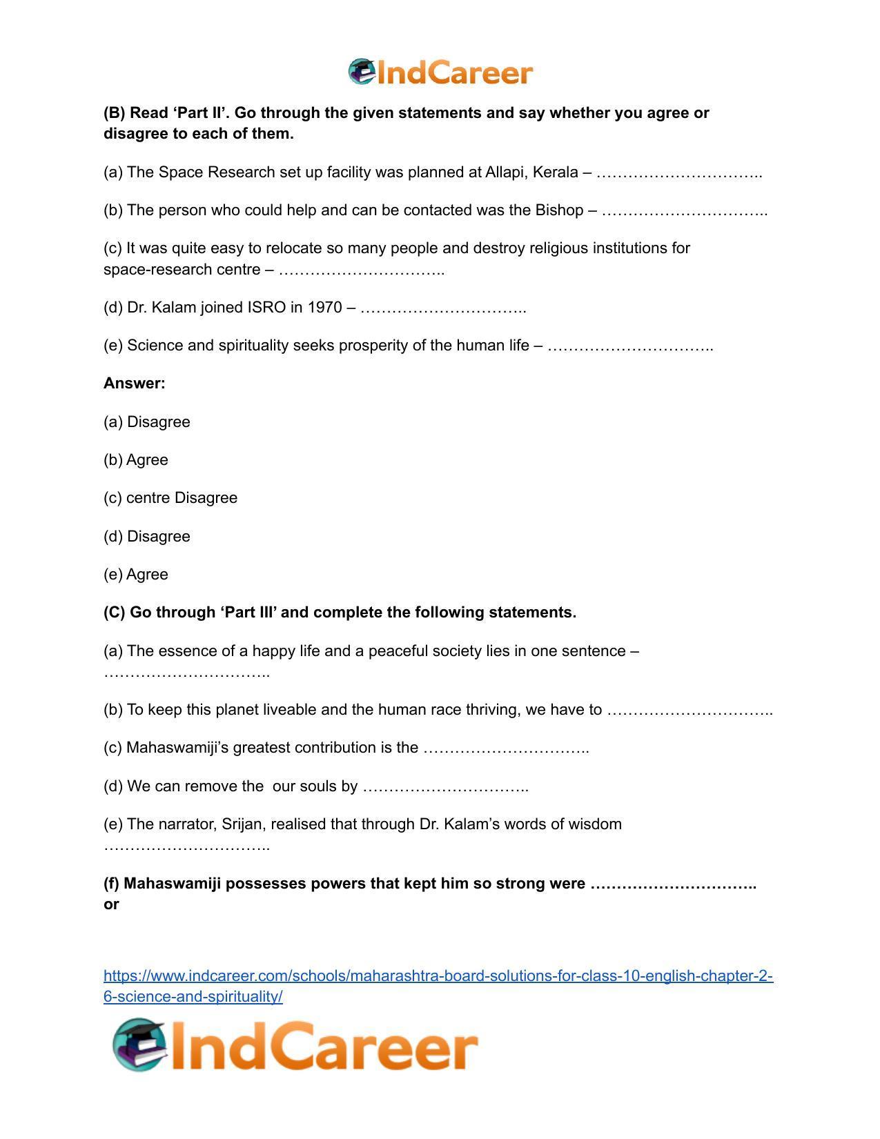Maharashtra Board Solutions for Class 10- English: Chapter 2.6- Science and Spirituality - Page 7