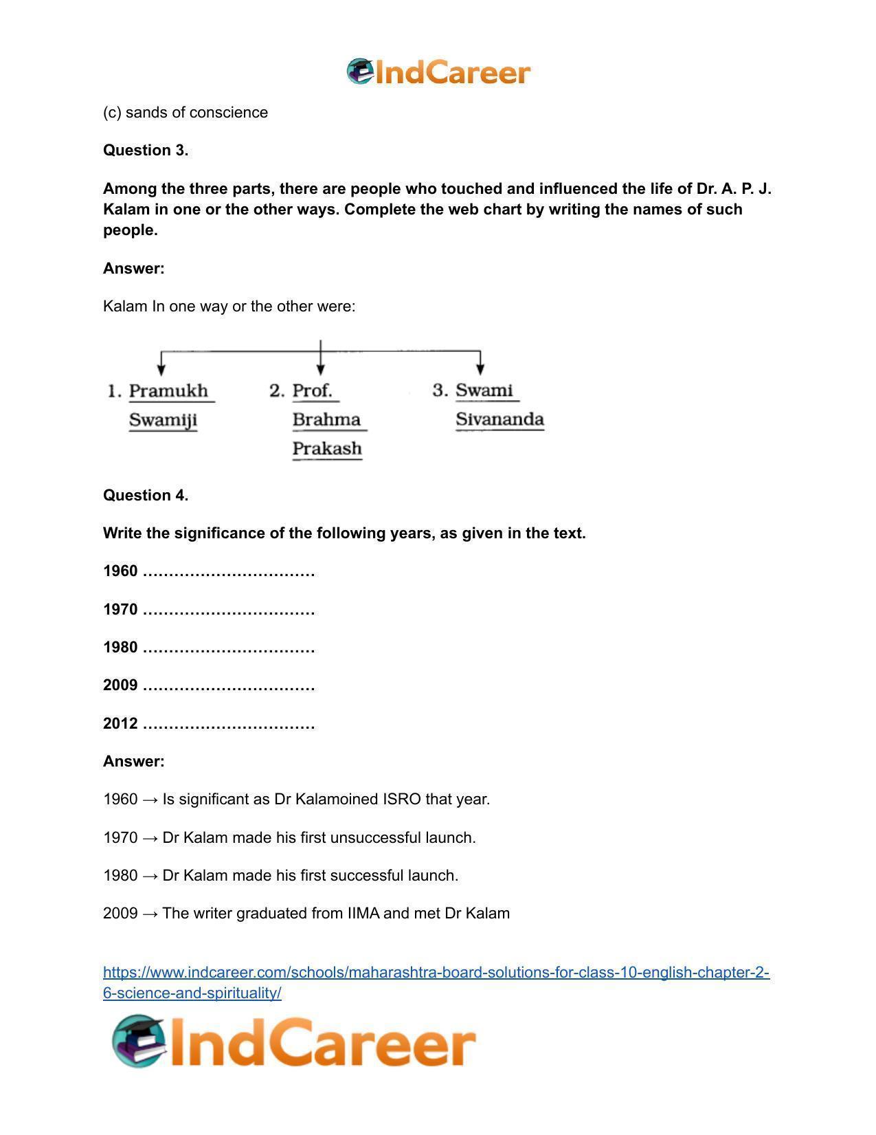 Maharashtra Board Solutions for Class 10- English: Chapter 2.6- Science and Spirituality - Page 11