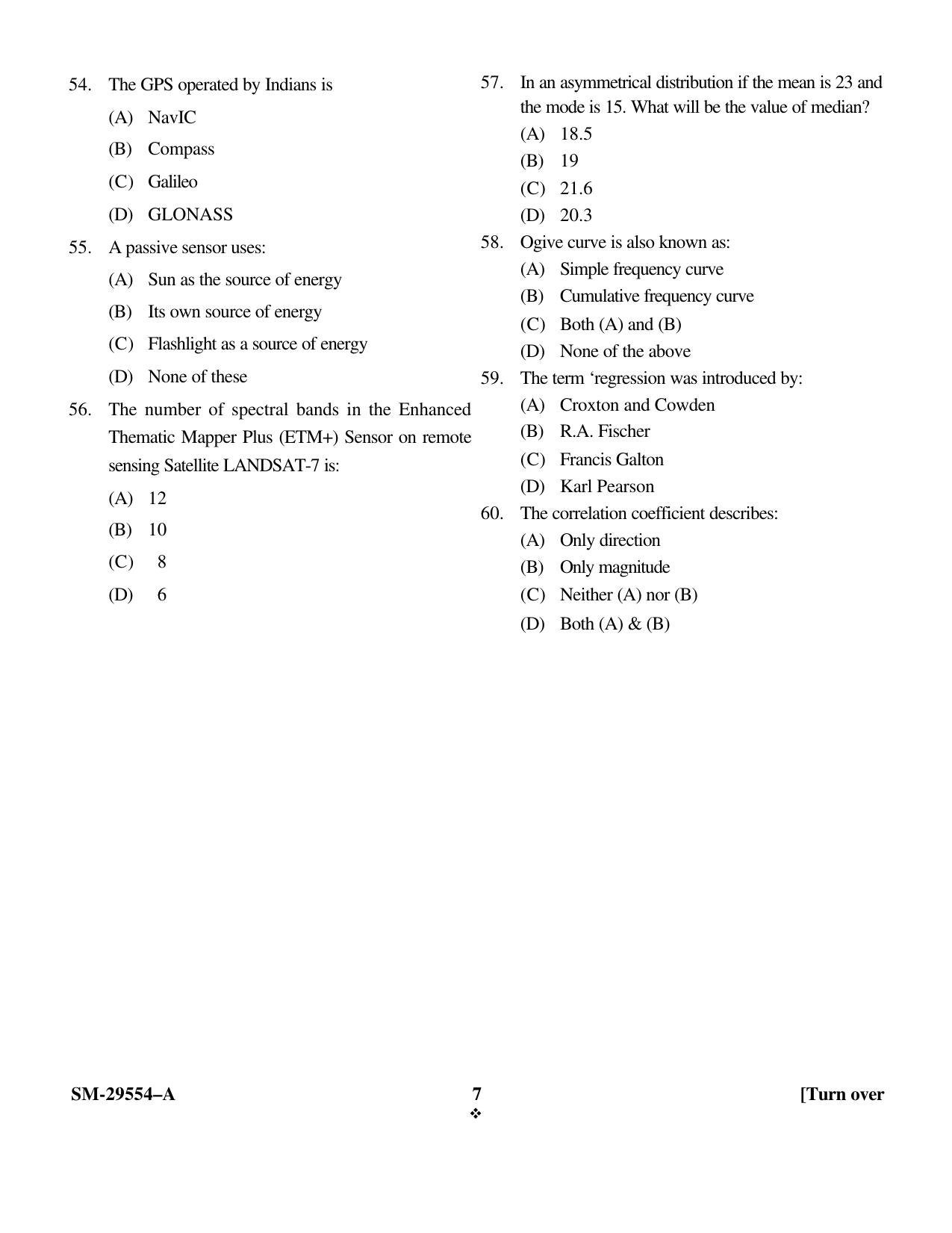KUET 2023 M.Sc Geography Question Paper - Page 7