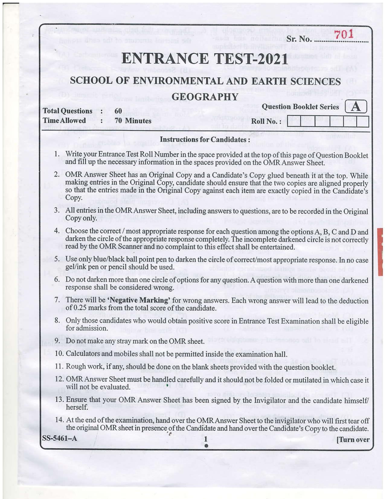 KUET 2023 M.Sc Geography Question Paper - Page 9