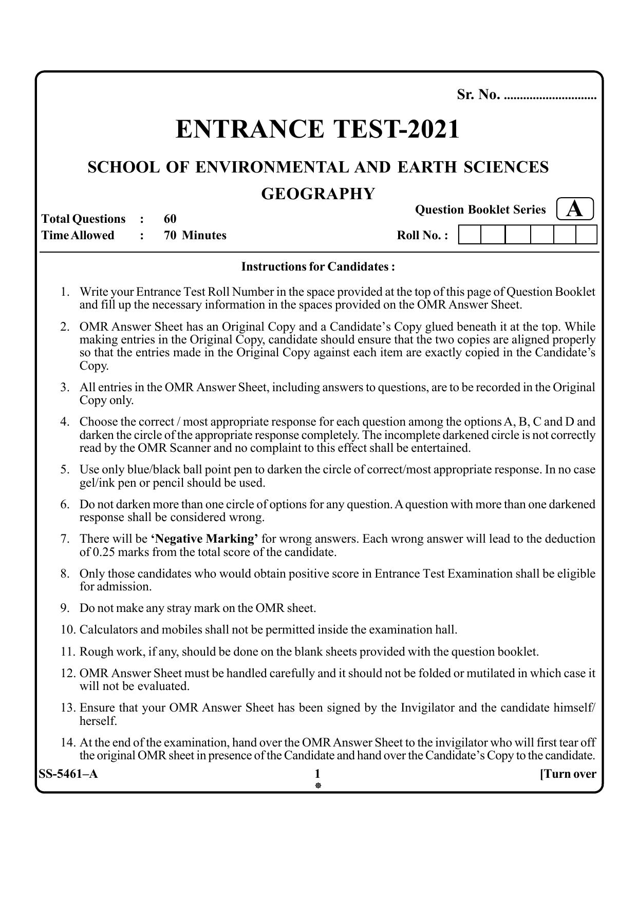 KUET 2023 M.Sc Geography Question Paper - Page 16