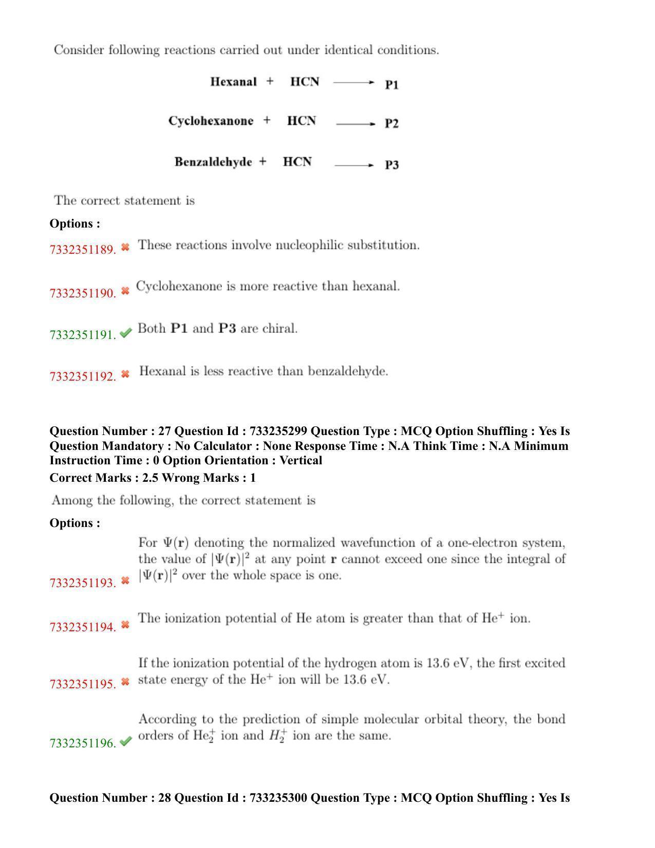 NEST Session II 2022 Question Paper - Page 20