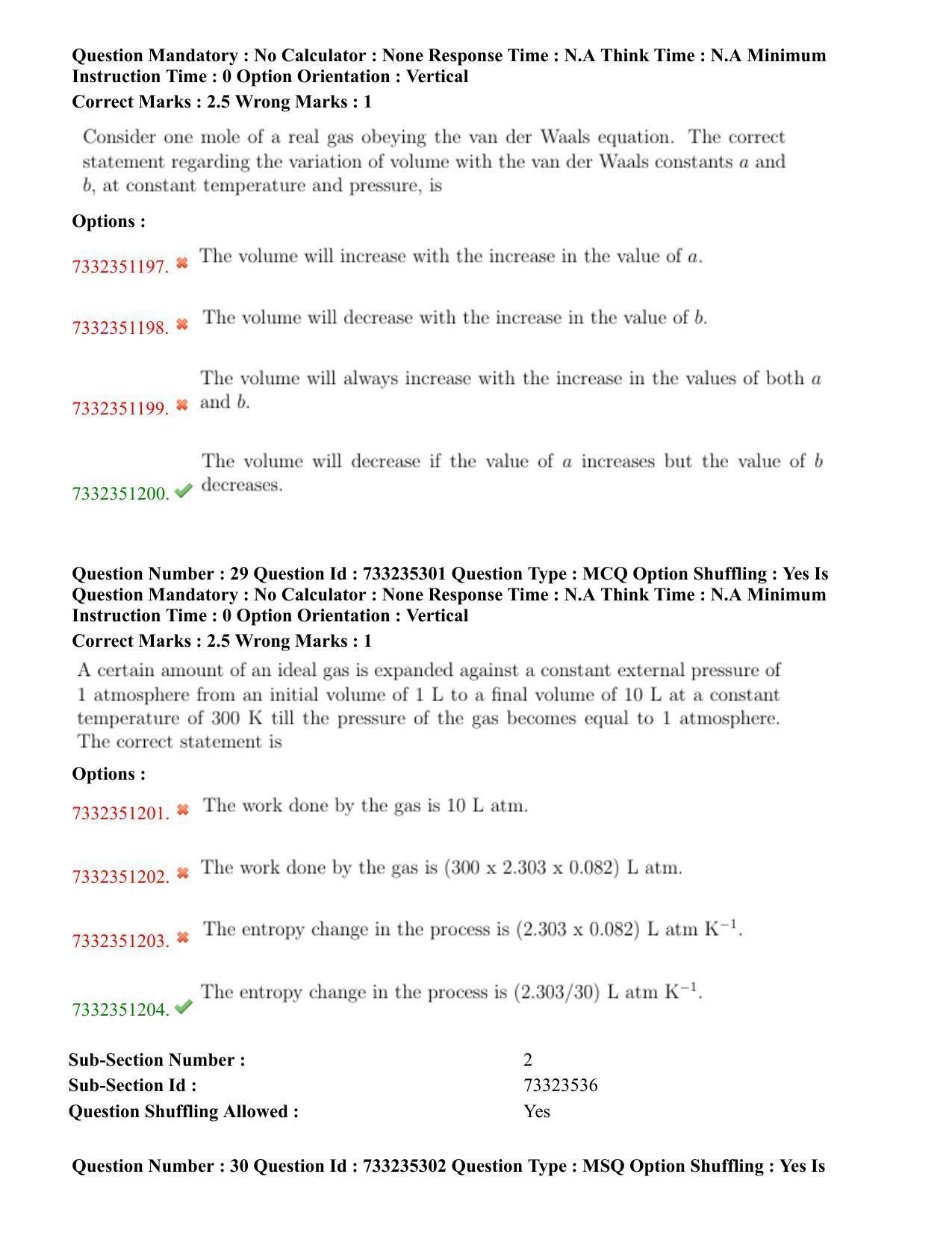 NEST Session II 2022 Question Paper - Page 21