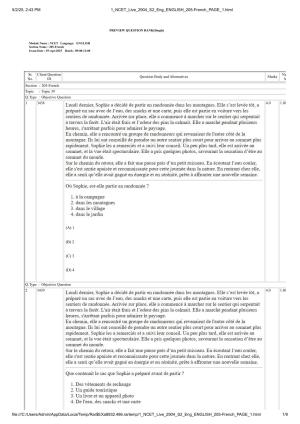 NCET 2025 Question Paper - French