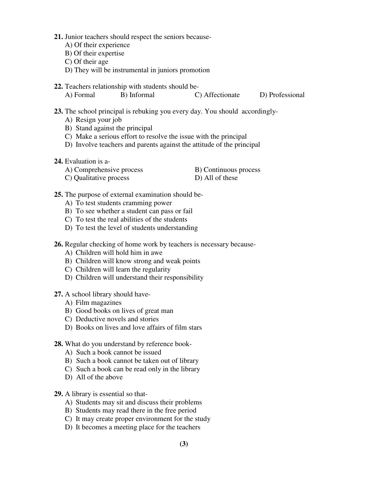 Chandigarh B.Ed 2018 Question Paper - Set B - Page 3