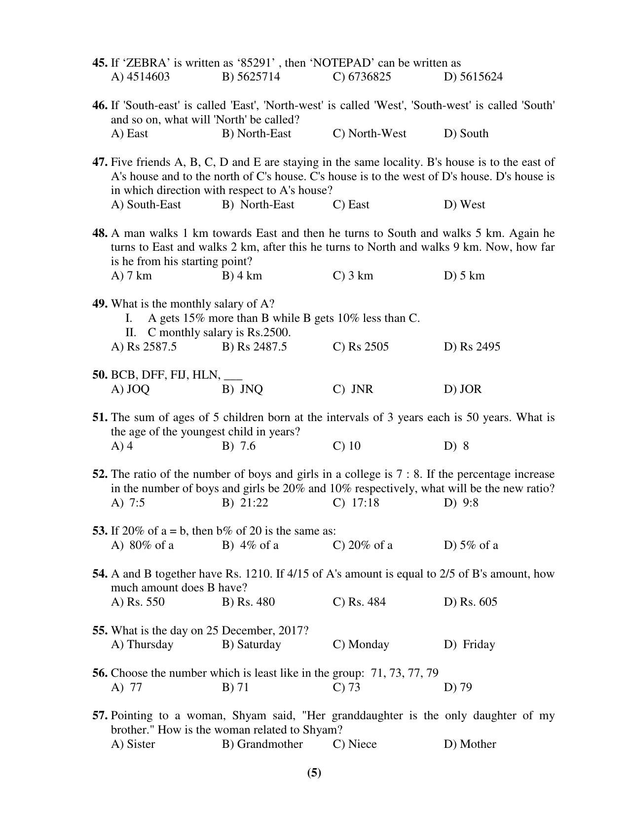 Chandigarh B.Ed 2018 Question Paper - Set B - Page 5