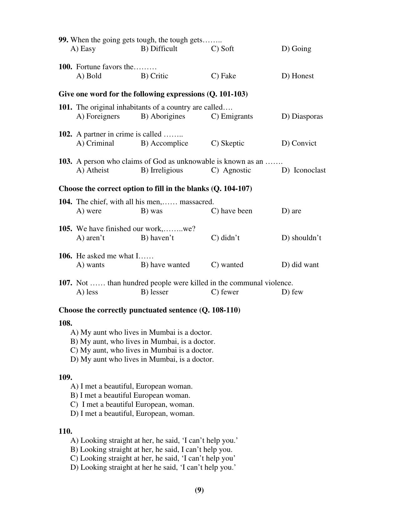 Chandigarh B.Ed 2018 Question Paper - Set B - Page 9