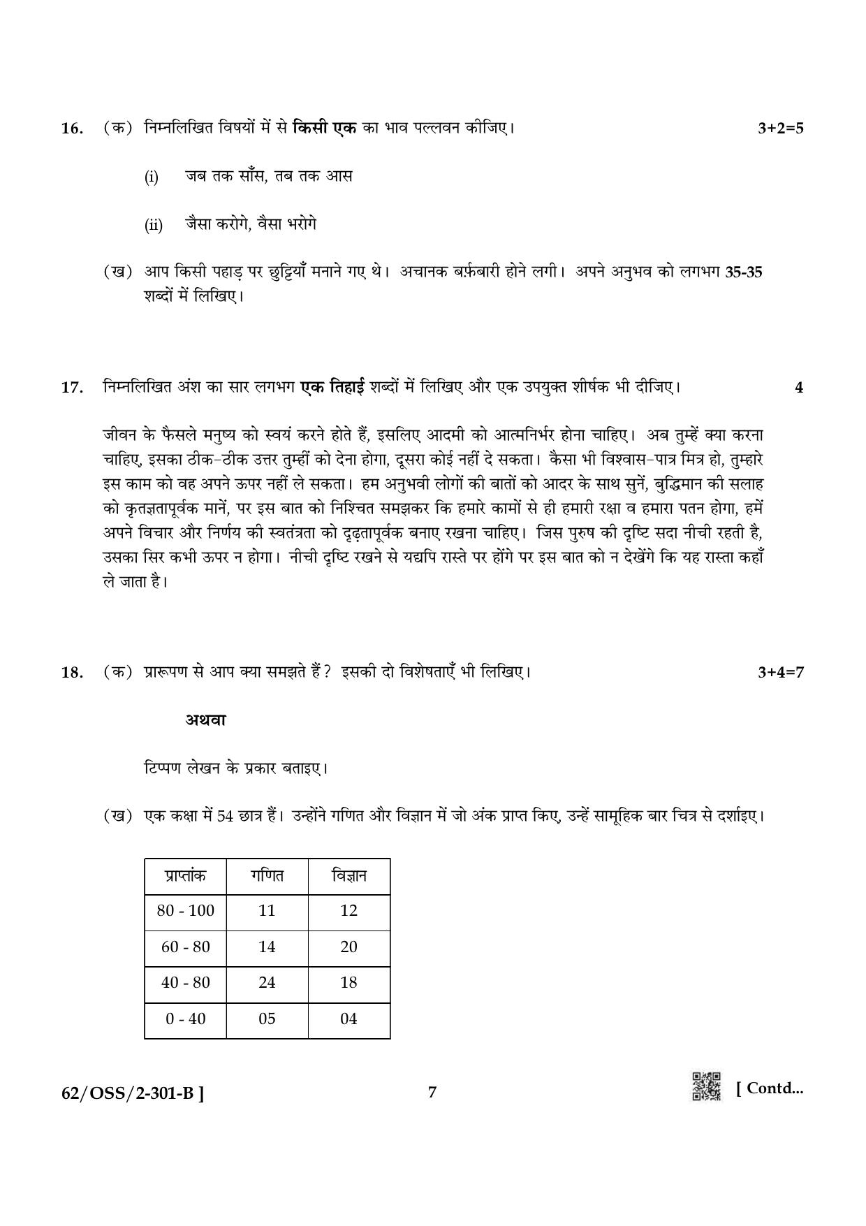 NIOS October 2021 Class 12 Hindi Question Paper - Page 15