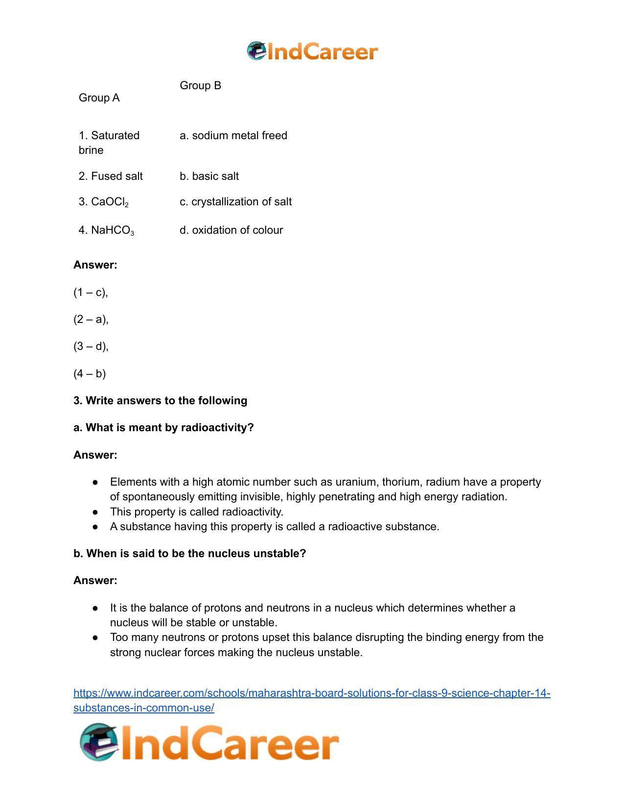 Maharashtra Board Solutions for Class 9- Science: Chapter 14- Substances in Common Use - Page 3