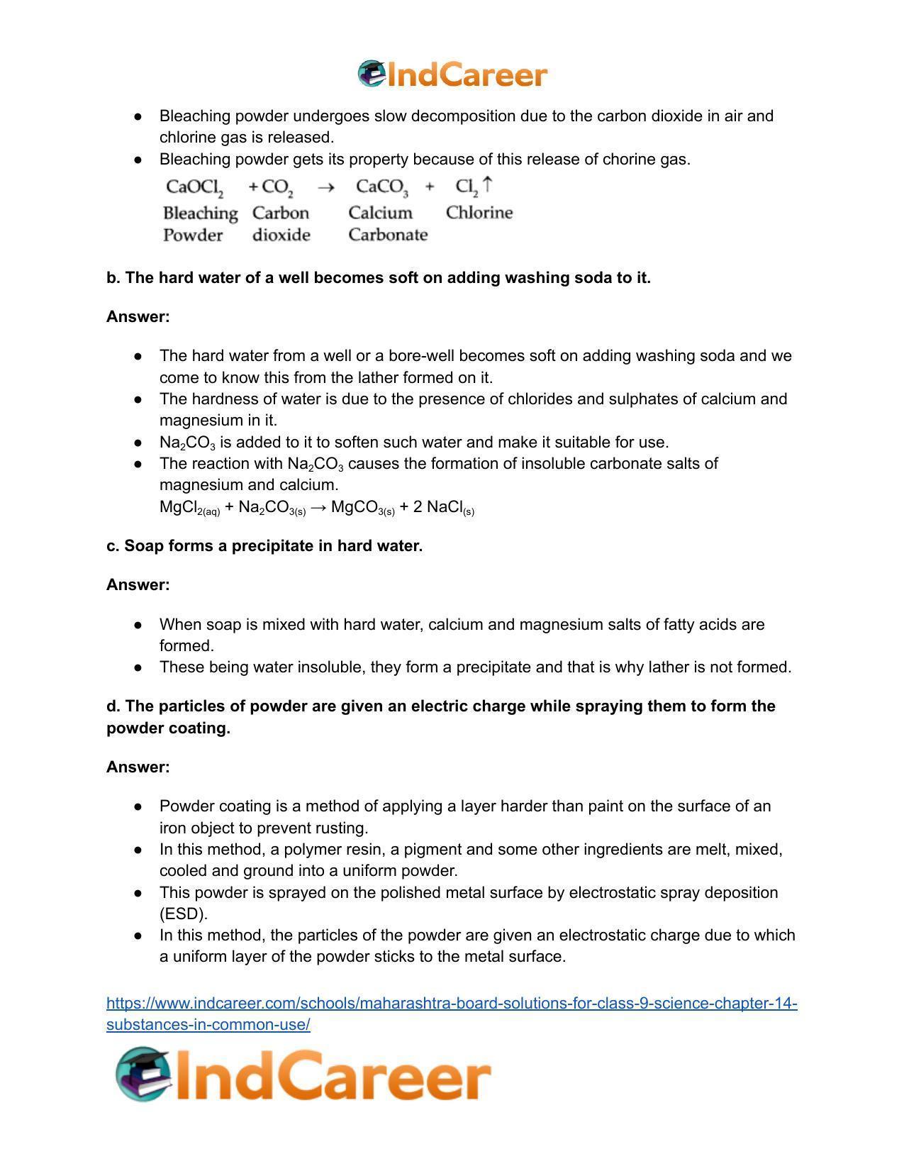 Maharashtra Board Solutions for Class 9- Science: Chapter 14- Substances in Common Use - Page 6