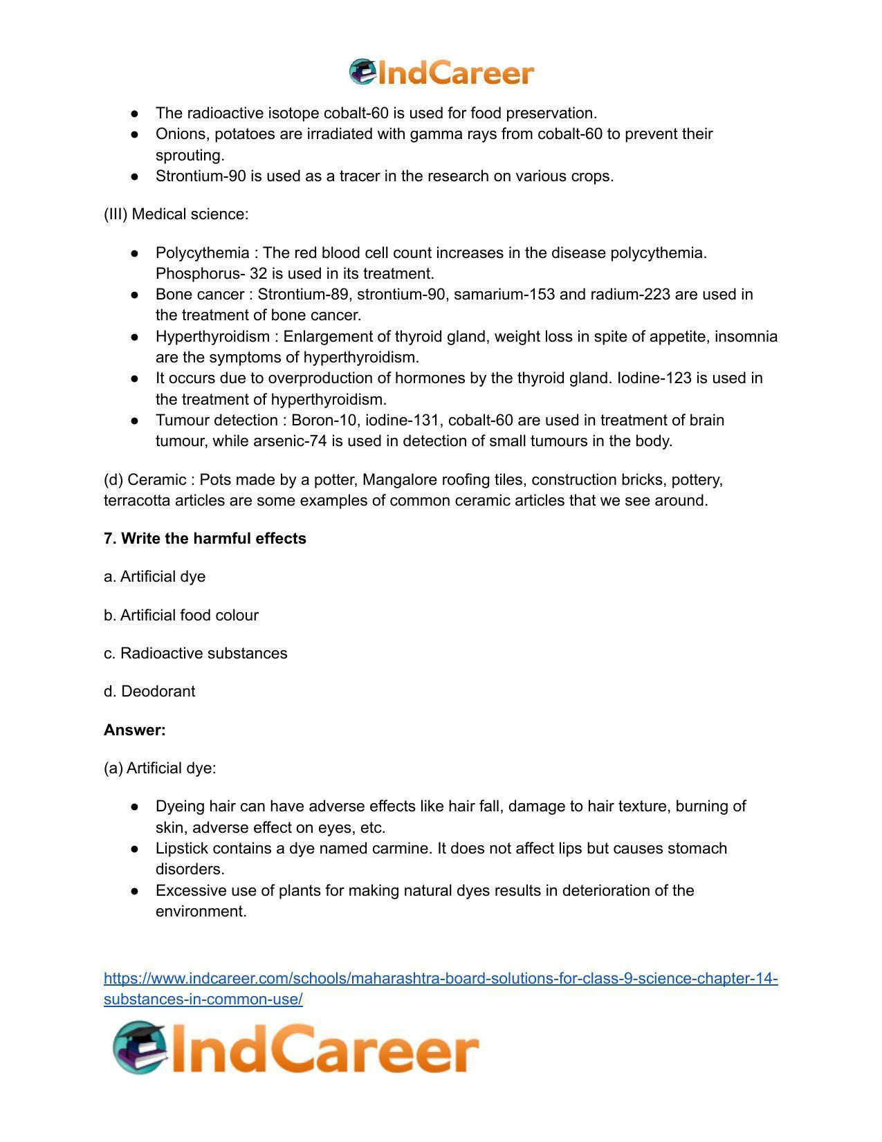 Maharashtra Board Solutions for Class 9- Science: Chapter 14- Substances in Common Use - Page 12