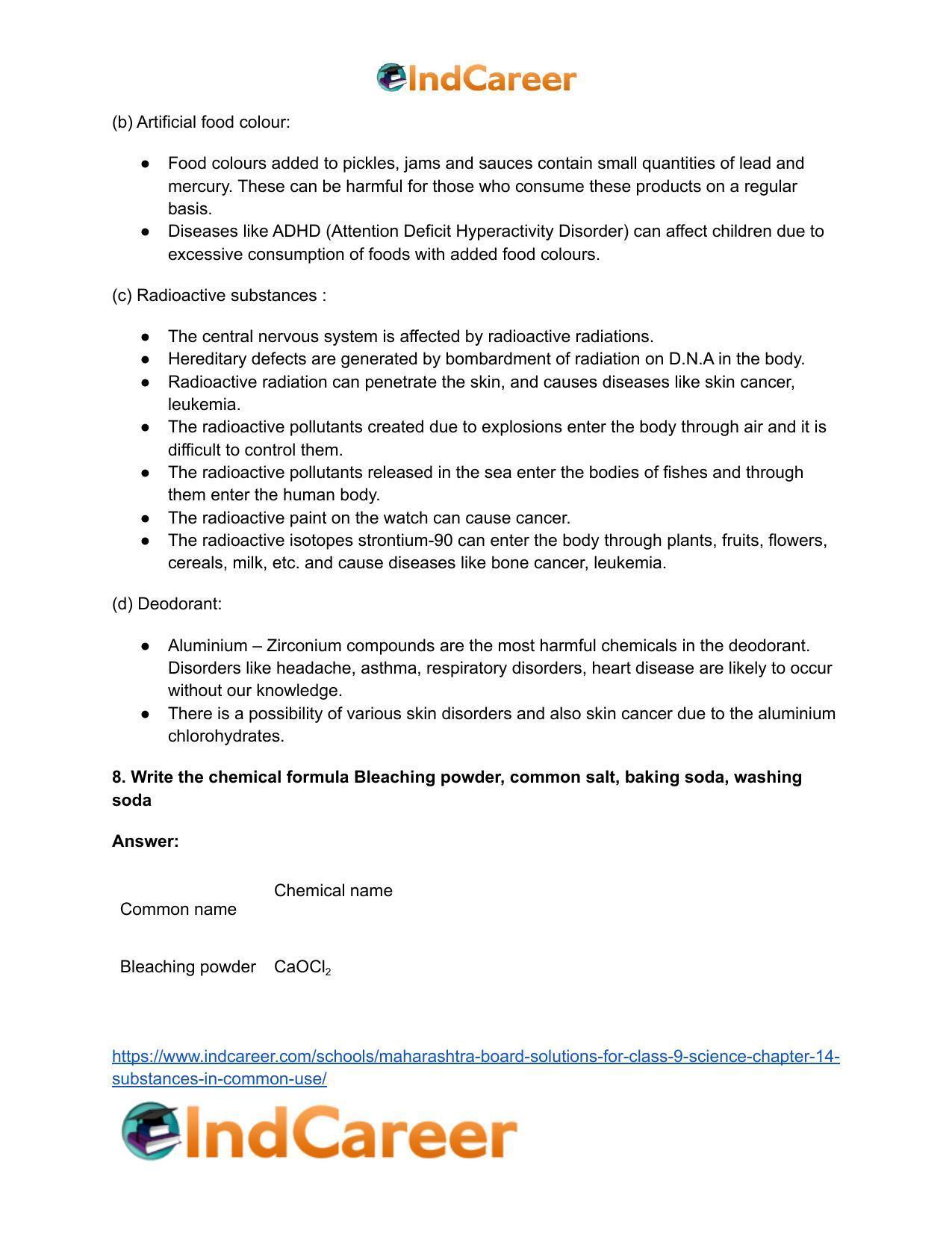 Maharashtra Board Solutions for Class 9- Science: Chapter 14- Substances in Common Use - Page 13