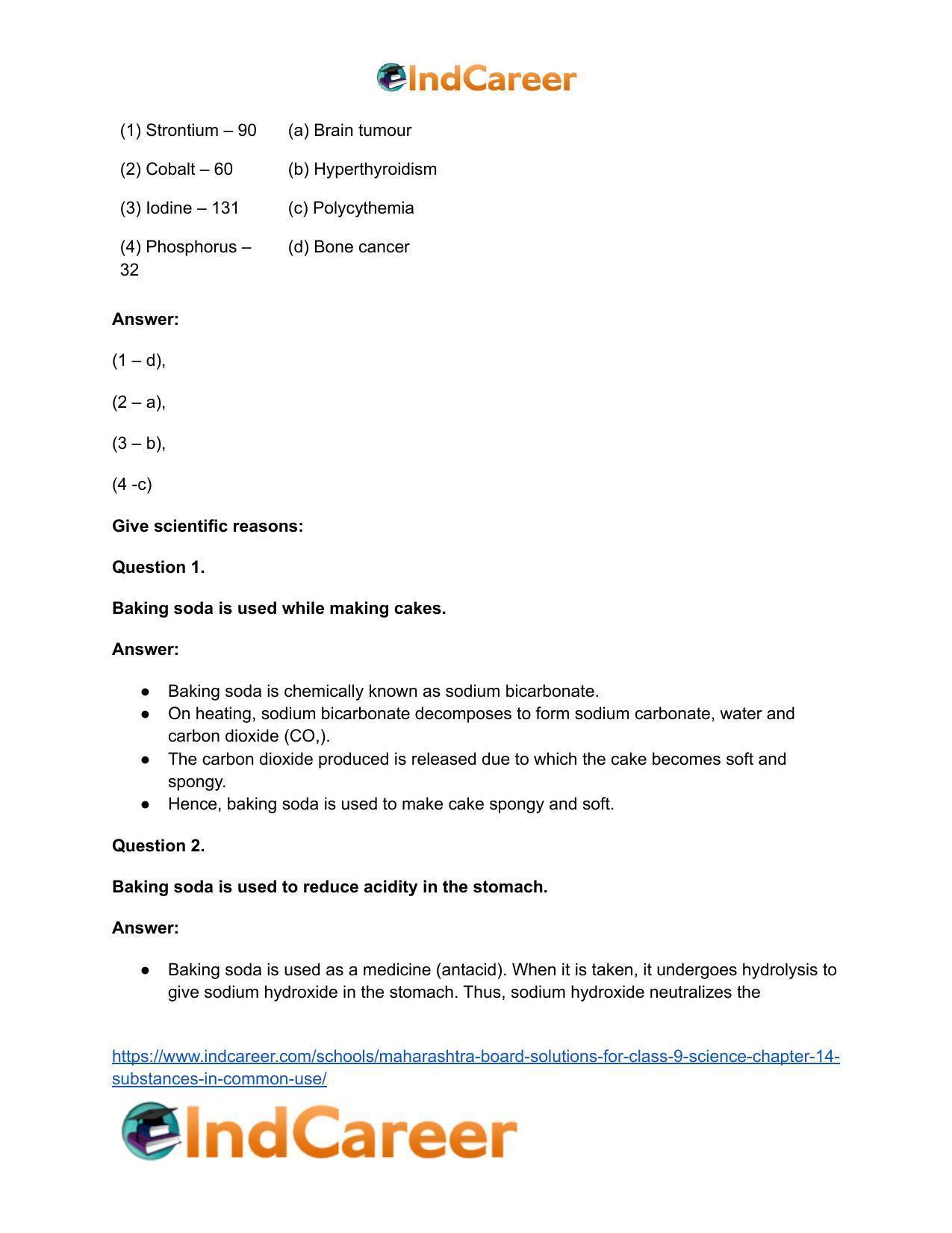 Maharashtra Board Solutions for Class 9- Science: Chapter 14- Substances in Common Use - Page 38