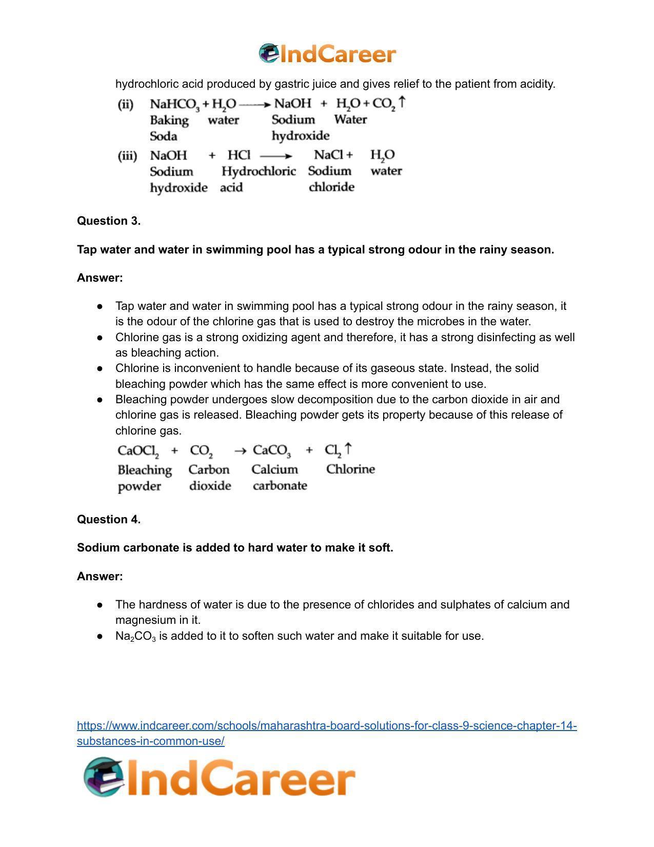 Maharashtra Board Solutions for Class 9- Science: Chapter 14- Substances in Common Use - Page 39