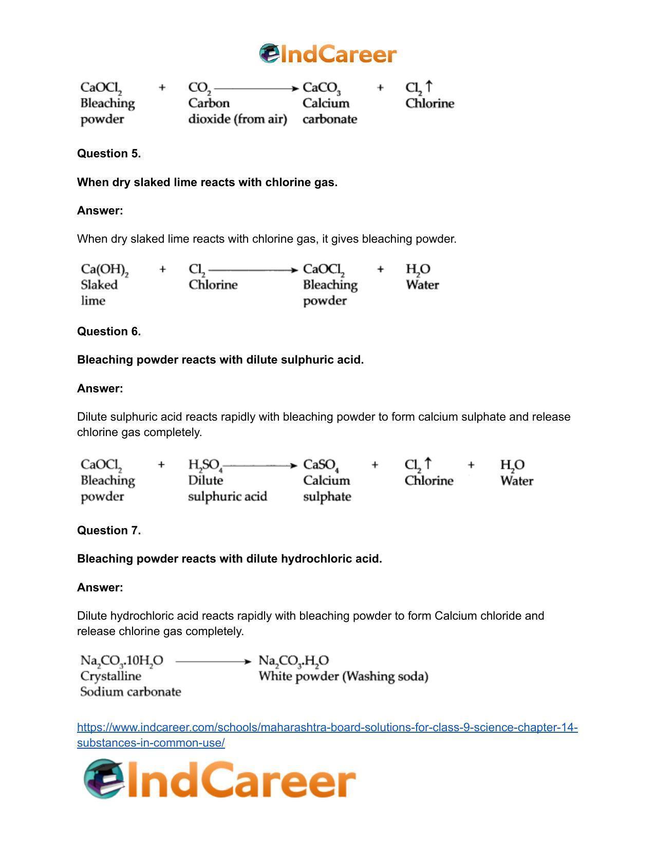 Maharashtra Board Solutions for Class 9- Science: Chapter 14- Substances in Common Use - Page 43