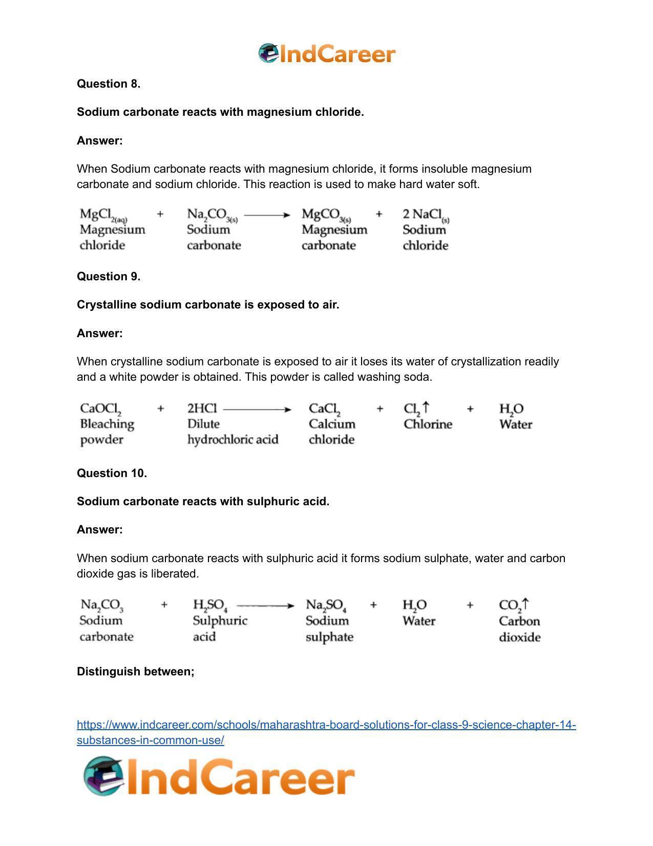 Maharashtra Board Solutions for Class 9- Science: Chapter 14- Substances in Common Use - Page 44