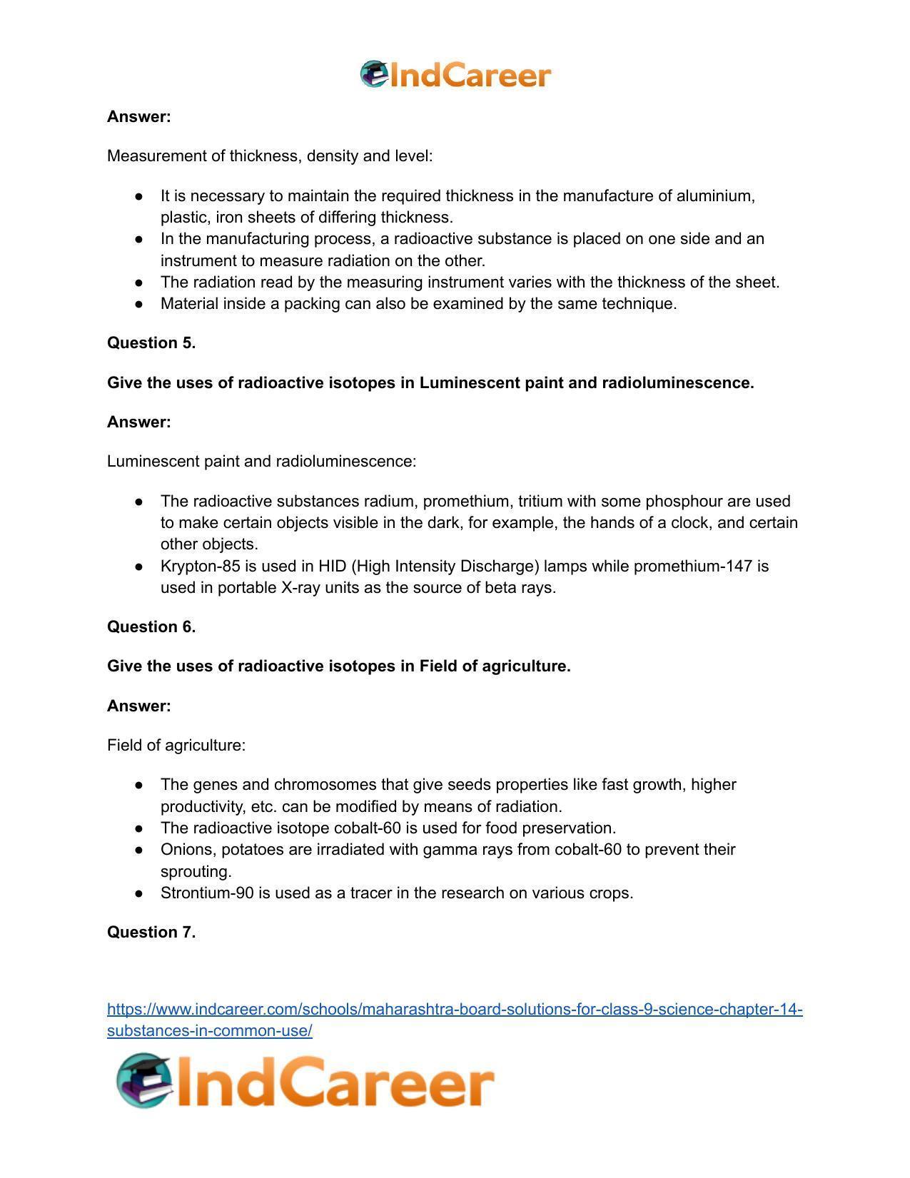 Maharashtra Board Solutions for Class 9- Science: Chapter 14- Substances in Common Use - Page 47