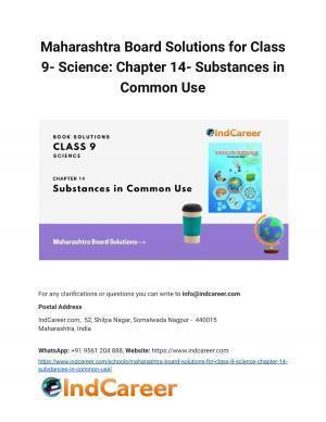 Maharashtra Board Solutions for Class 9- Science: Chapter 14- Substances in Common Use