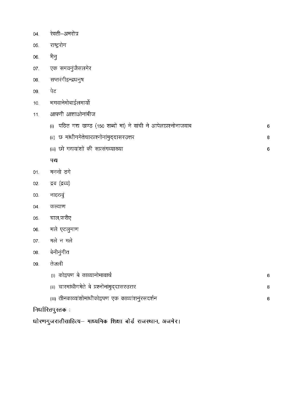 RBSE Class 12 Hindi compulsory Syllabus 2024 - Page 75