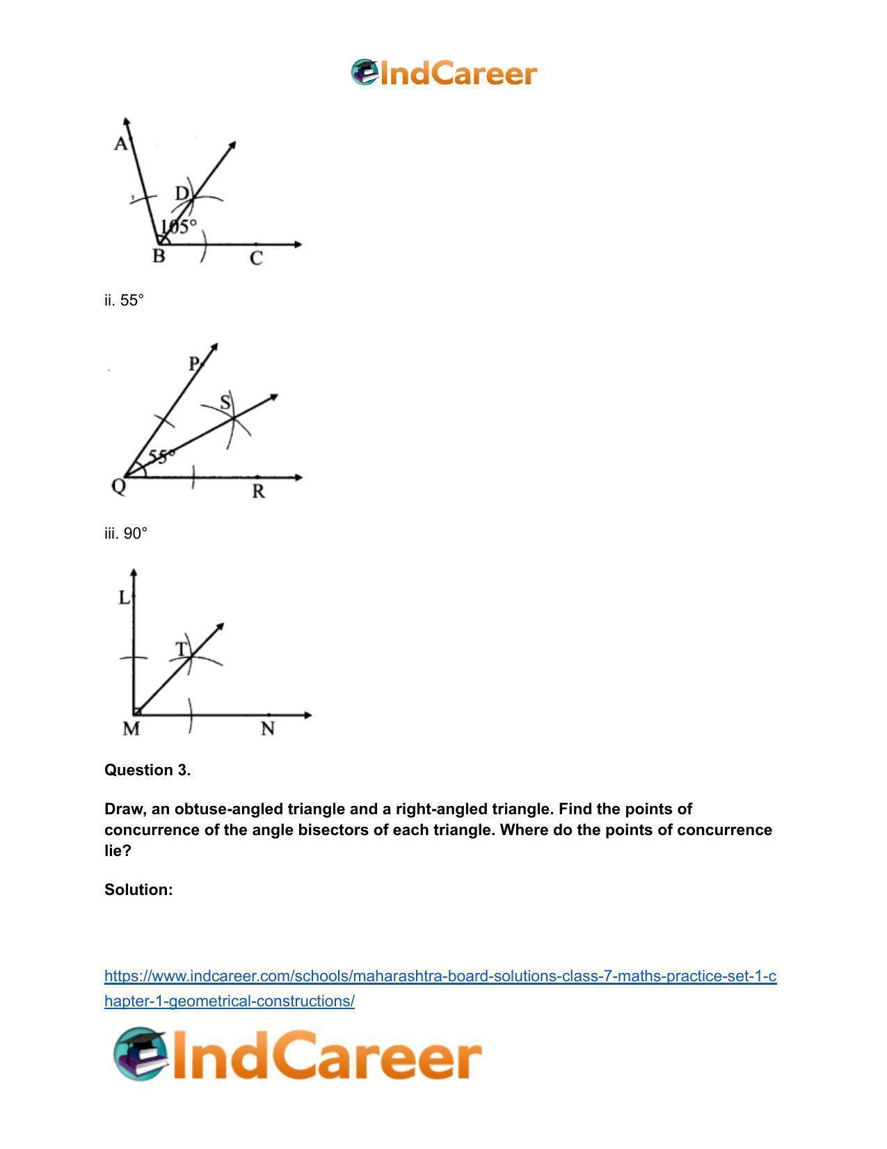 Maharashtra Board Solutions Class 7-Maths (Practice Set 1): Chapter 1- Geometrical Constructions - Page 6