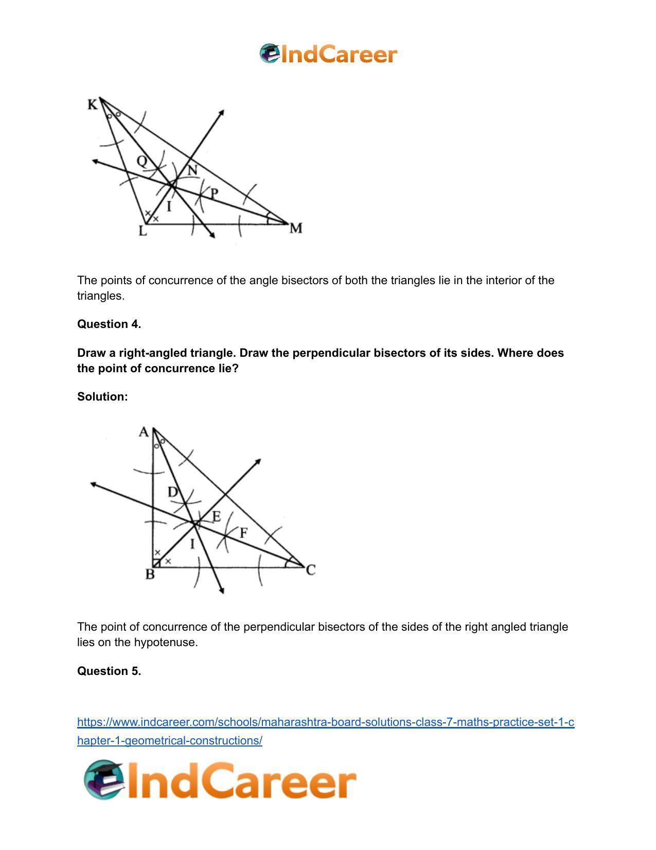 Maharashtra Board Solutions Class 7-Maths (Practice Set 1): Chapter 1- Geometrical Constructions - Page 7