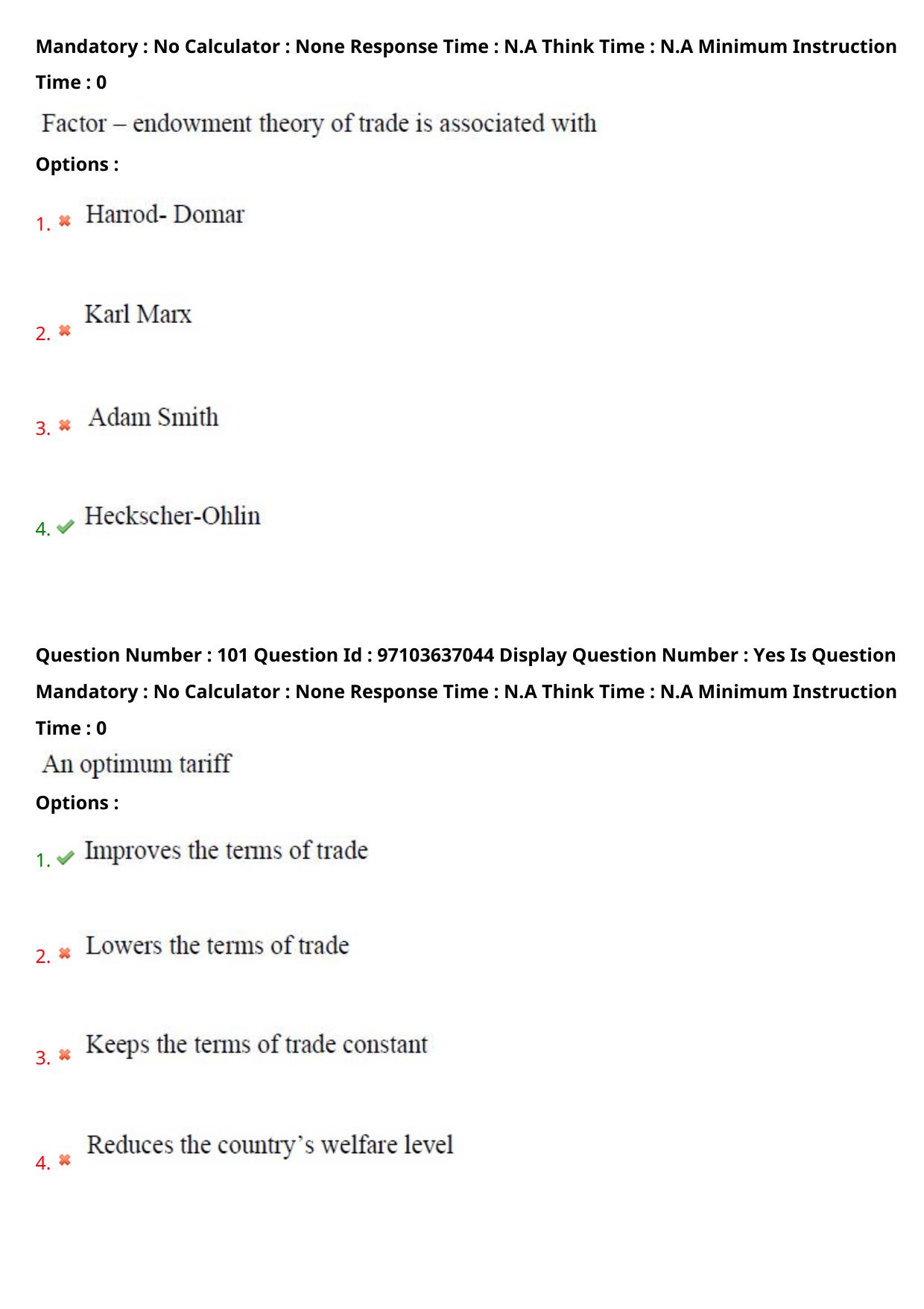 AP RCET 2024 Economics Question Paper (04-05-2024 (Saturday) Session-II) - Page 61