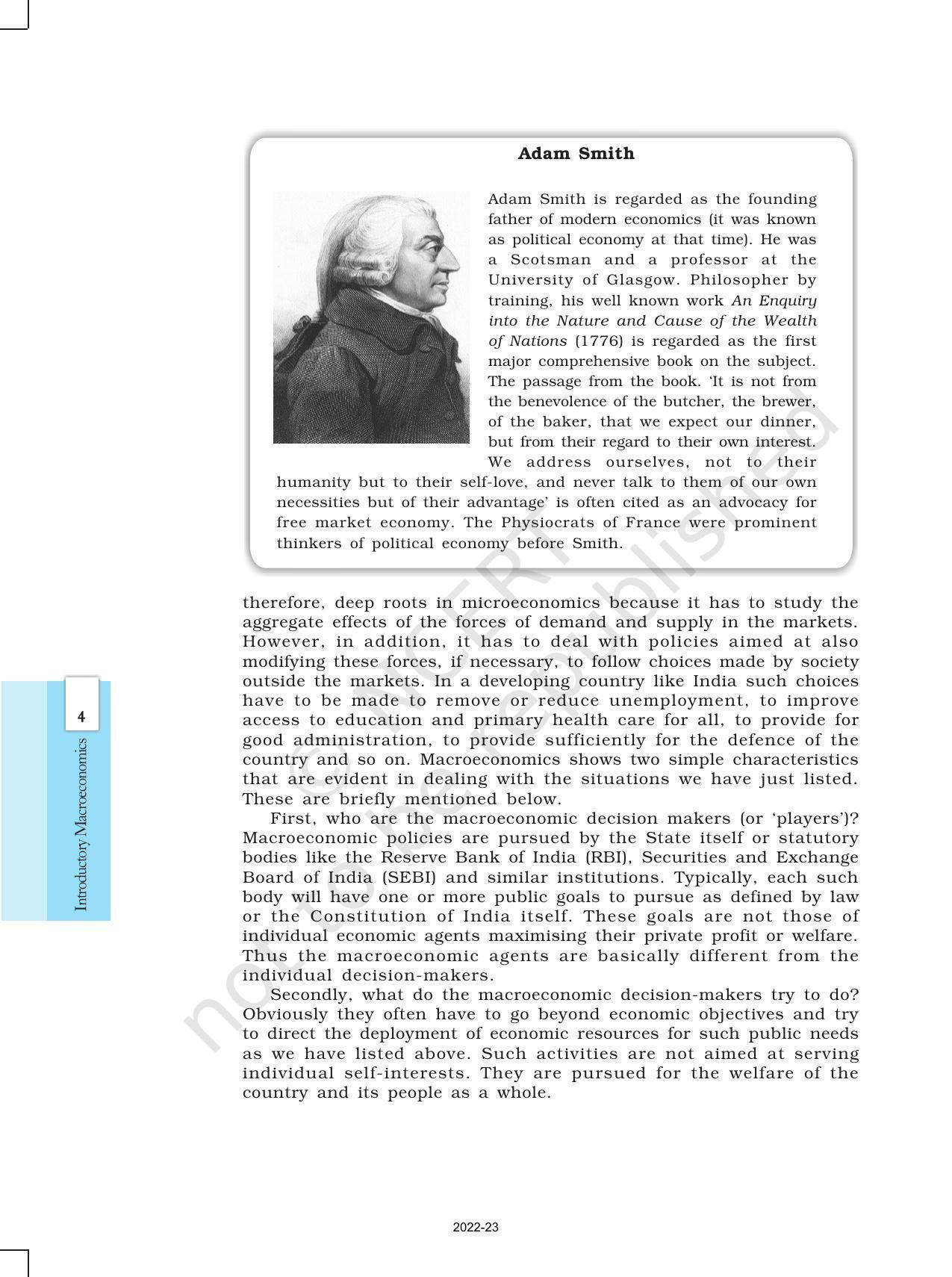 NCERT Book for Class 12 Economics (Macroeconomics) Chapter 1 Introduction to Macro Economics - Page 4