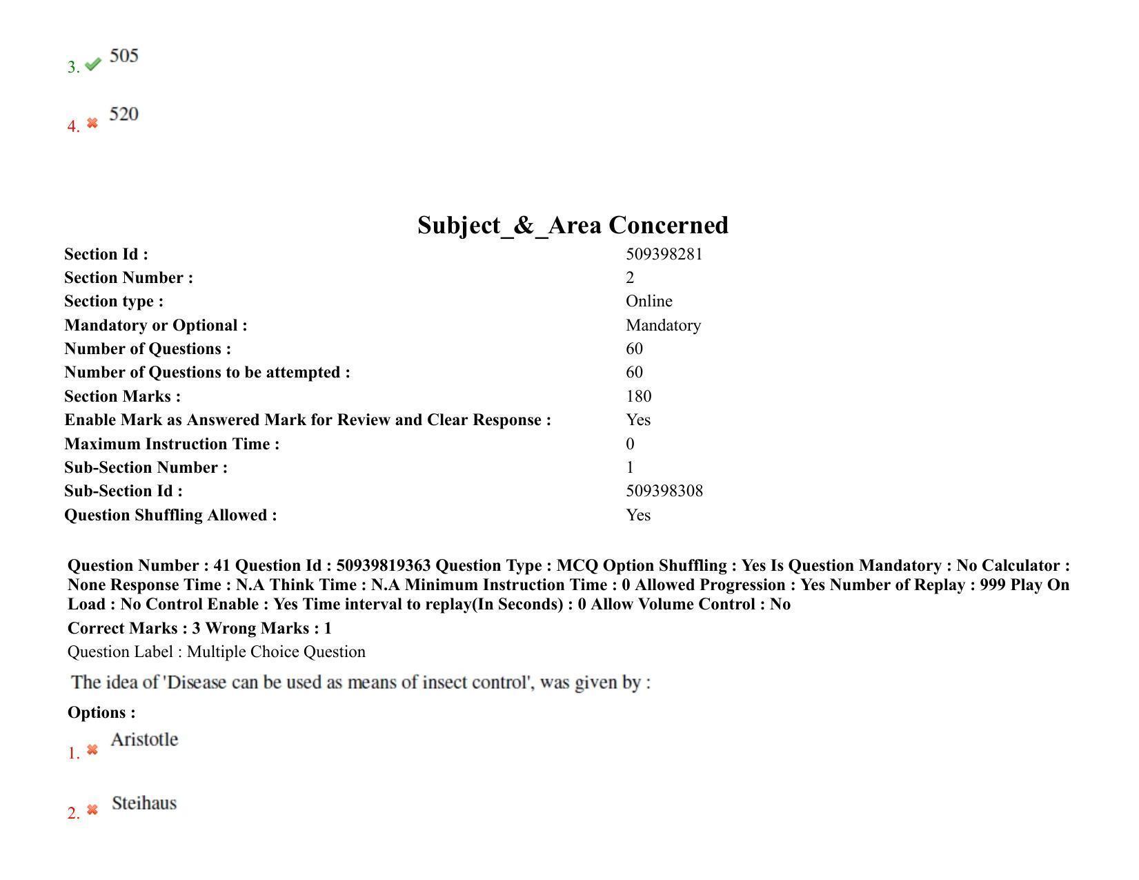 BHU RET Entomology 2021 Question Paper  - Page 35