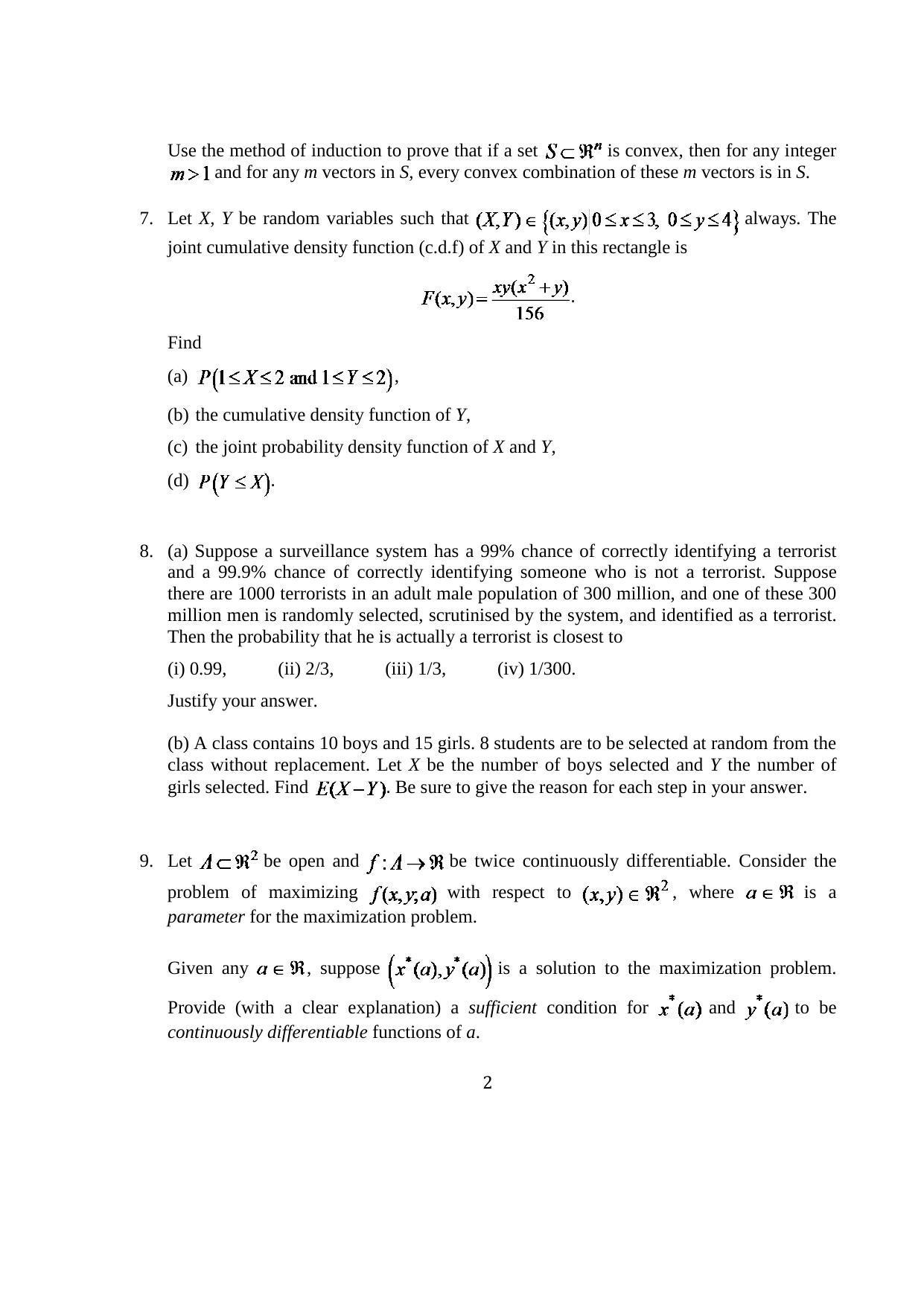 ISI Admission Test JRF in Quantitative Economics QEA 2015 Sample Paper - Page 3