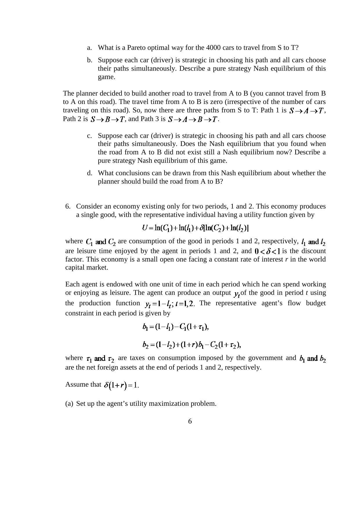 ISI Admission Test JRF in Quantitative Economics QEA 2015 Sample Paper - Page 7