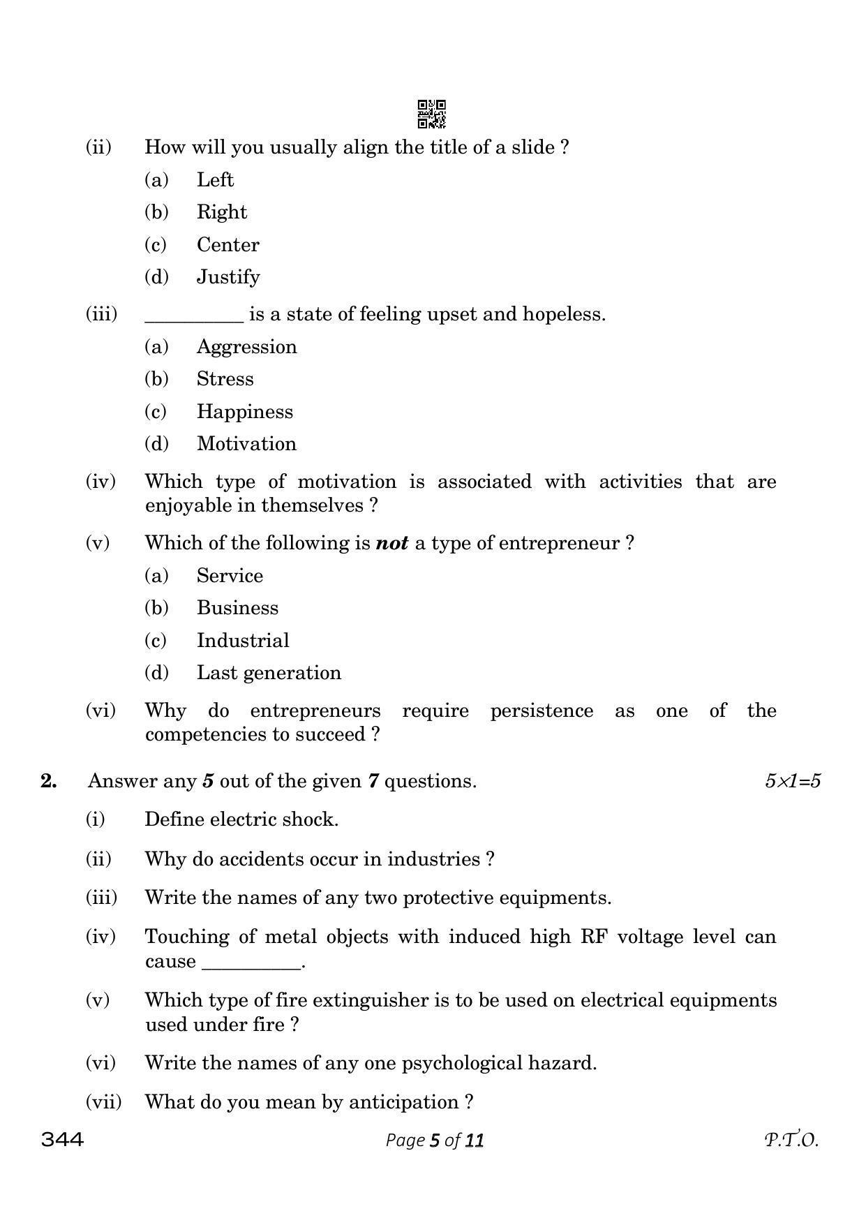 CBSE Class 12 344 Electronics Technology 2023 Question Paper - Page 5