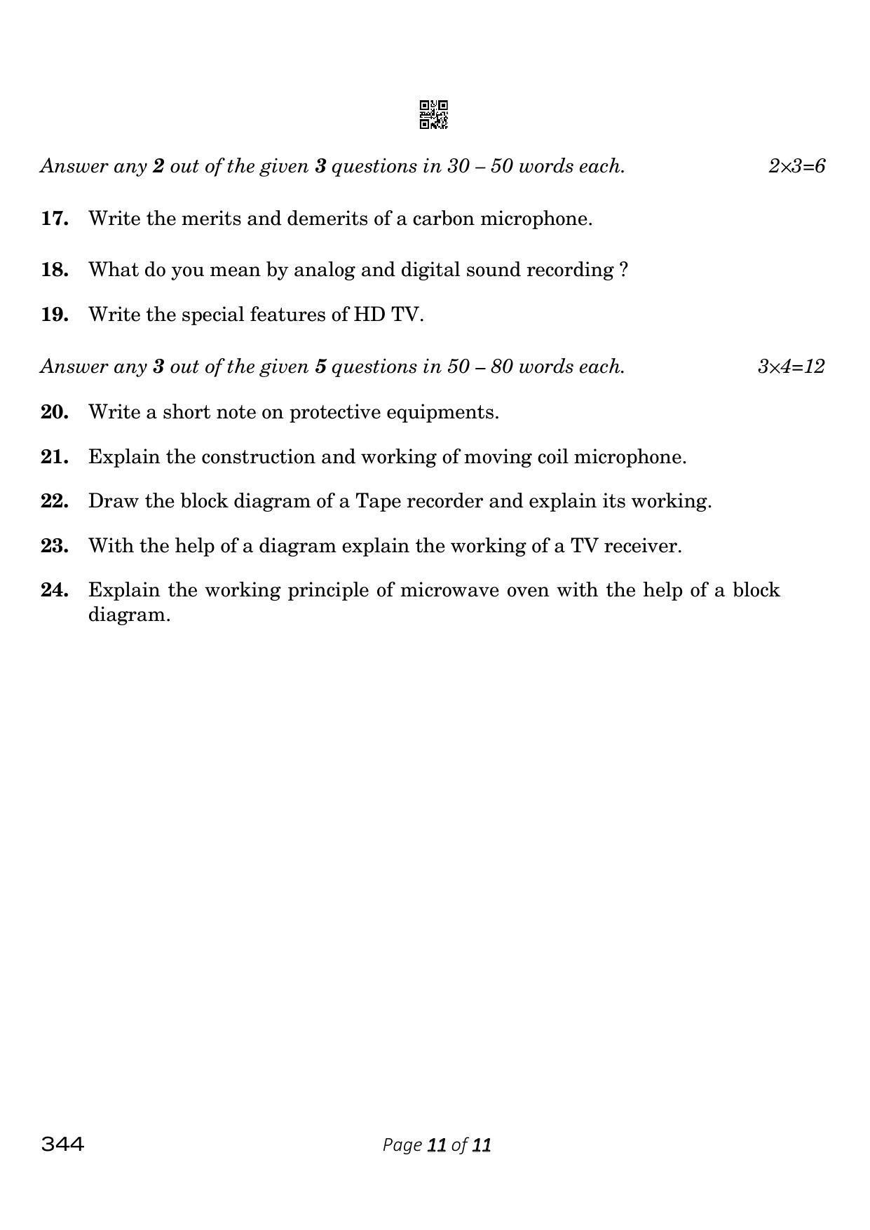 CBSE Class 12 344 Electronics Technology 2023 Question Paper - Page 11