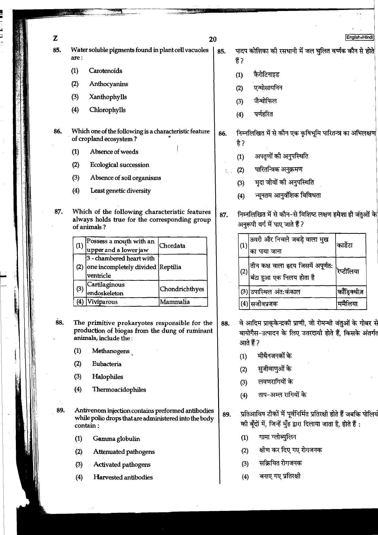 NEET Code B/ Q/ X 2016 Question Paper - Page 60