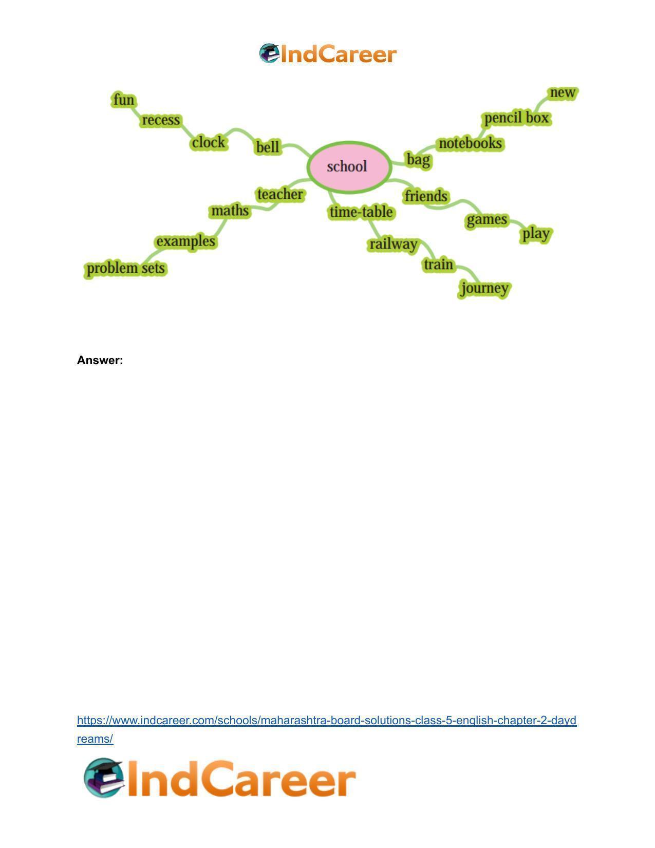 Maharashtra Board Solutions Class 5-English: Chapter 2- Daydreams - Page 5