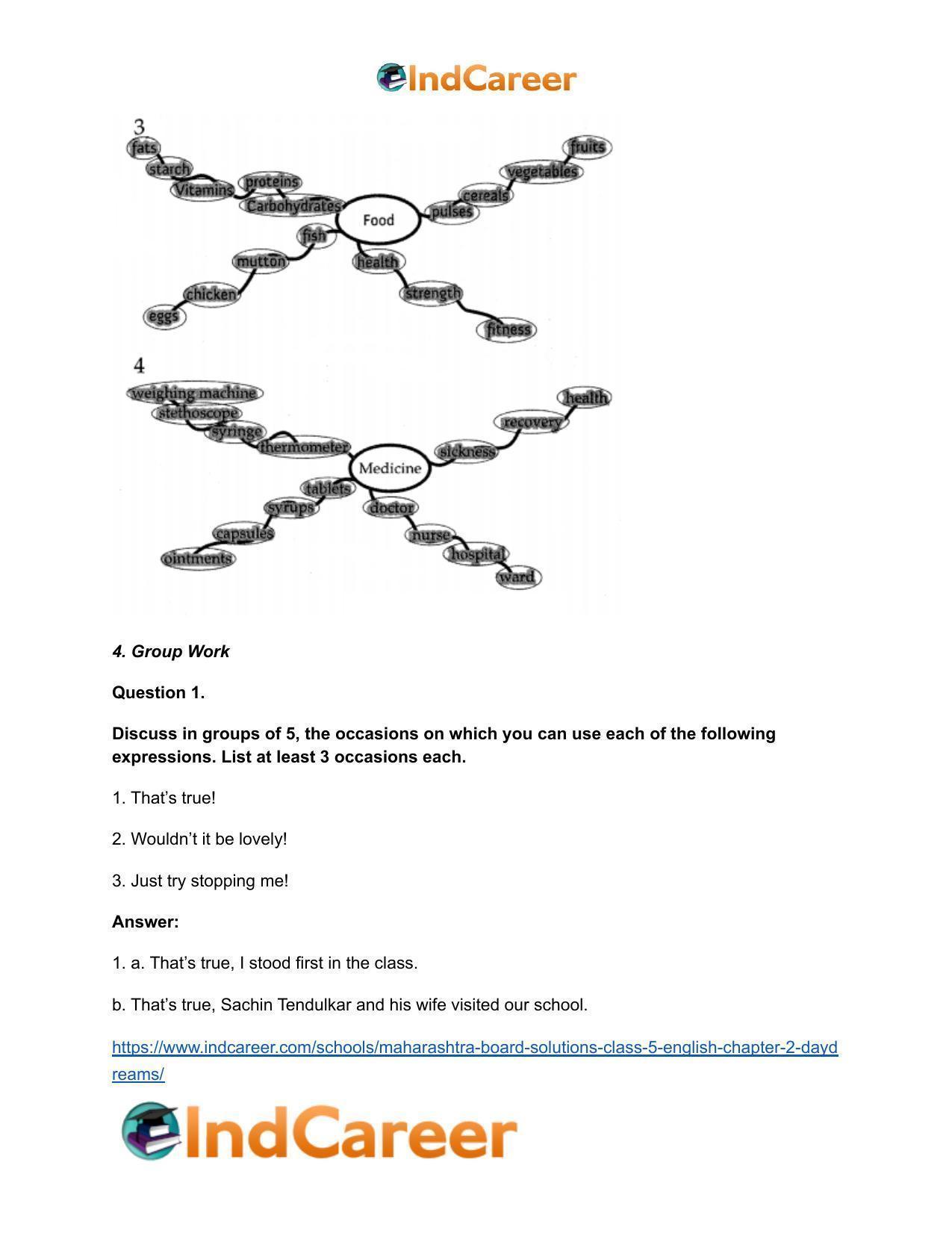 Maharashtra Board Solutions Class 5-English: Chapter 2- Daydreams - Page 7