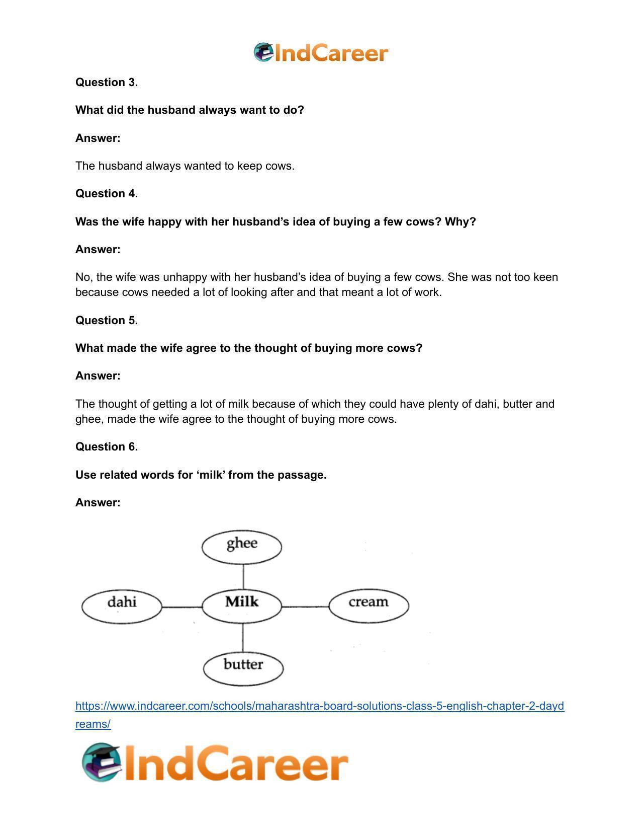Maharashtra Board Solutions Class 5-English: Chapter 2- Daydreams - Page 17