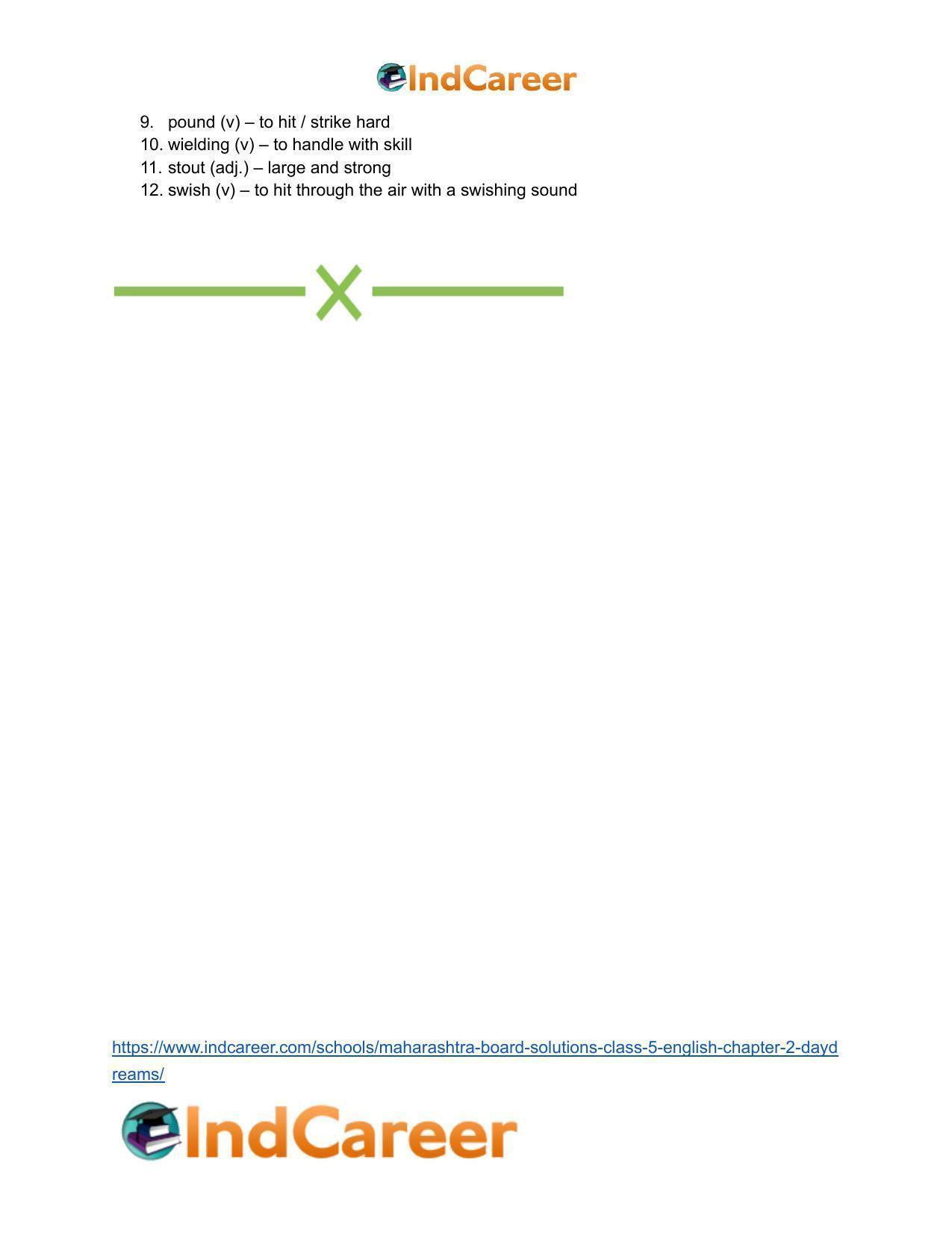 Maharashtra Board Solutions Class 5-English: Chapter 2- Daydreams - Page 20