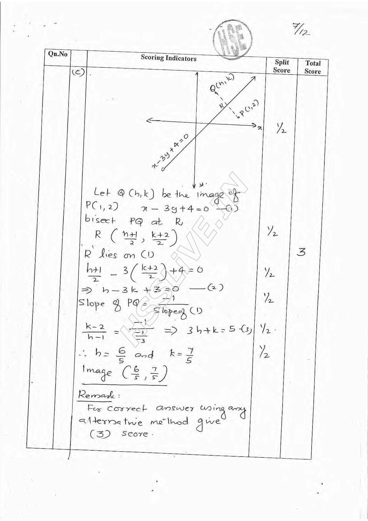 Kerala Plus One 2016 Maths (Science) Answer Key - Page 7