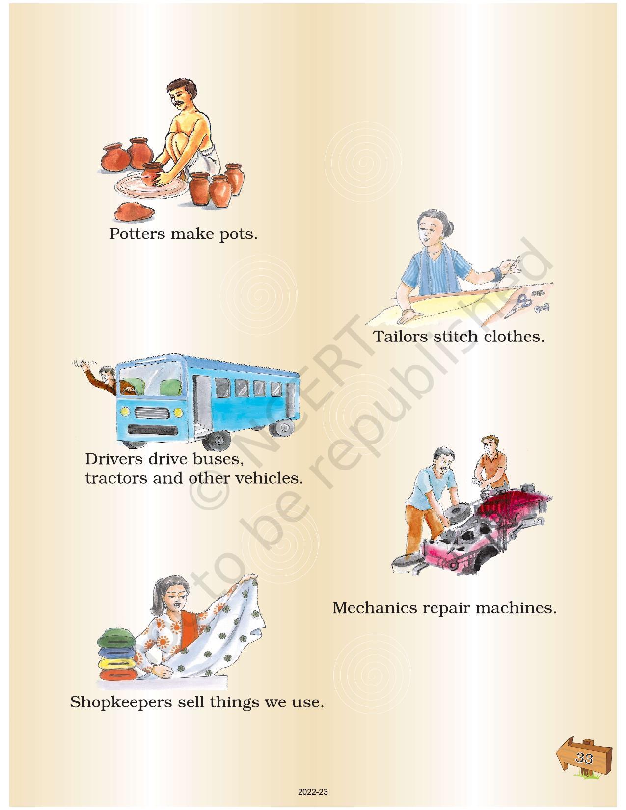 NCERT Book for Class 2 English (Raindrops):Chapter 8-The Work People Do - Page 2