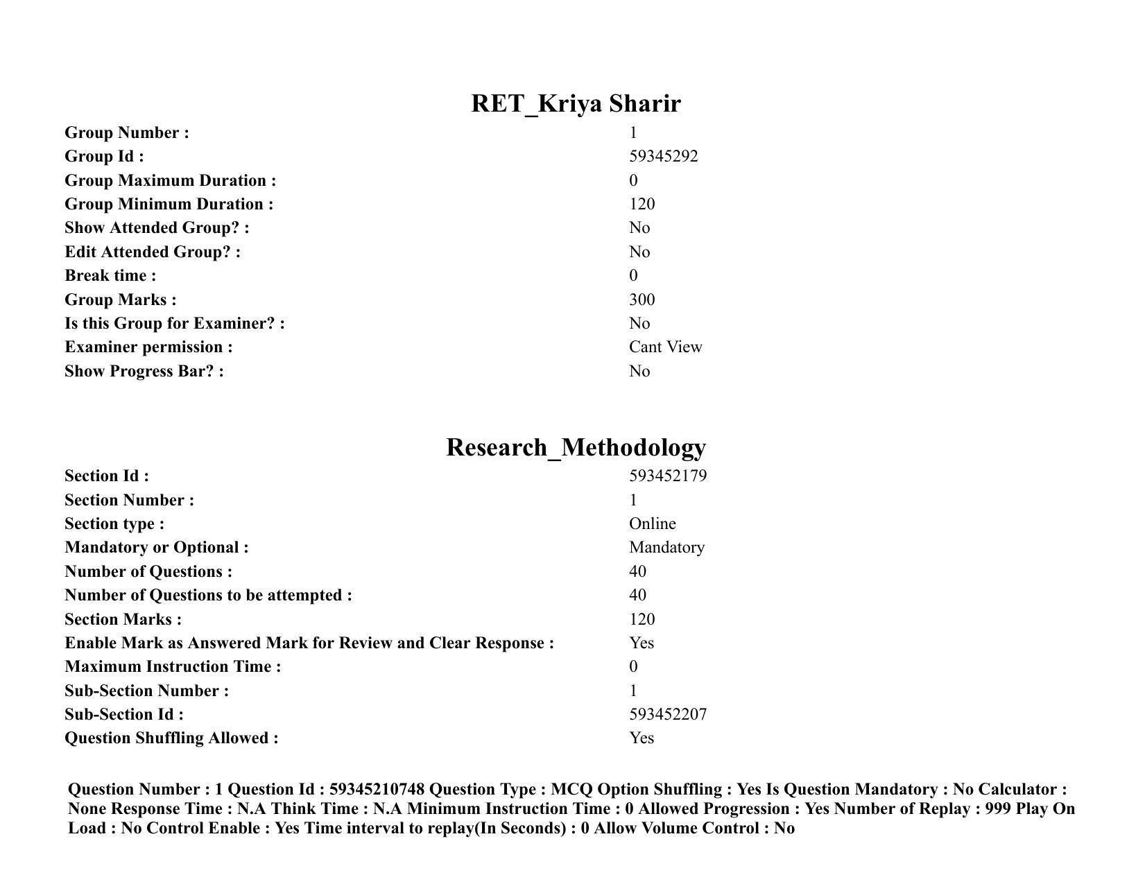 BHU RET Kriya Sharir 2021 Question Pape - Page 2