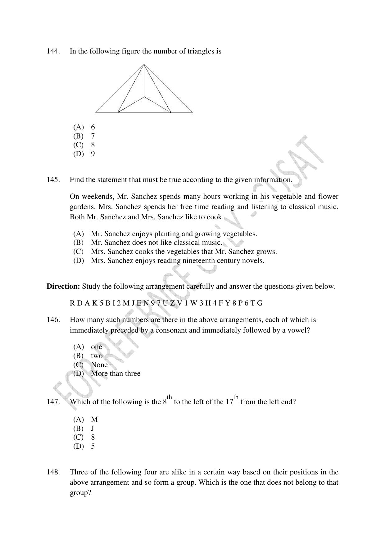 CUSAT CAT 2023 B.VOC Question Paper - Page 35