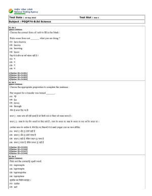 CUET (PG) 2022: PGQP-74 B.Ed Science (10-09-2022) Question Paper