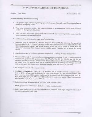 GATE 2008 Computer Science and Information Technology (CS) Question Paper with Answer Key