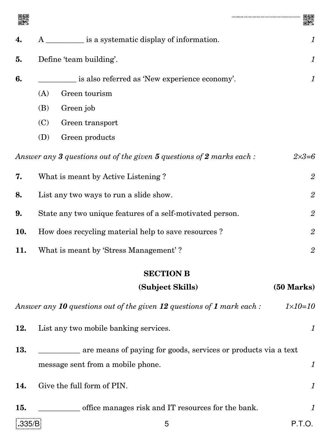 CBSE Class 12 Banking 2020 Compartment Question Paper - Page 5