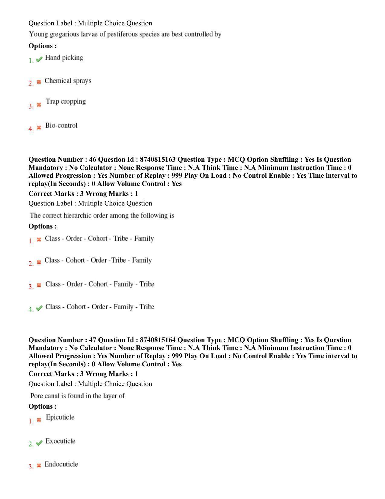 BHU RET Entomology 2020 Question Paper  - Page 30